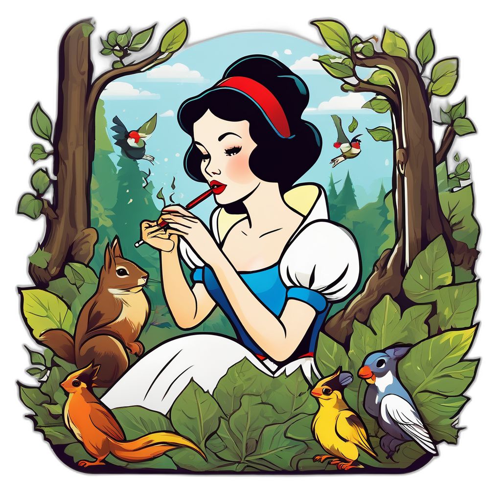 Snow White Bird TOTE BAGS 58