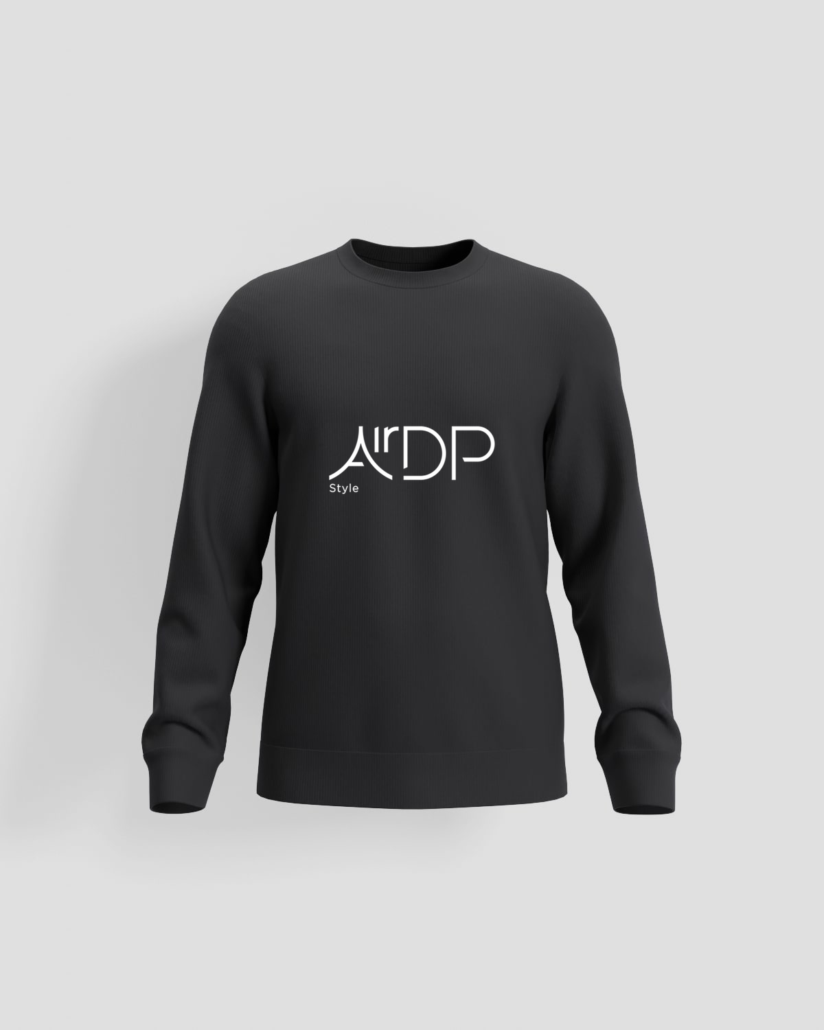 Black sweatshirt with white logo