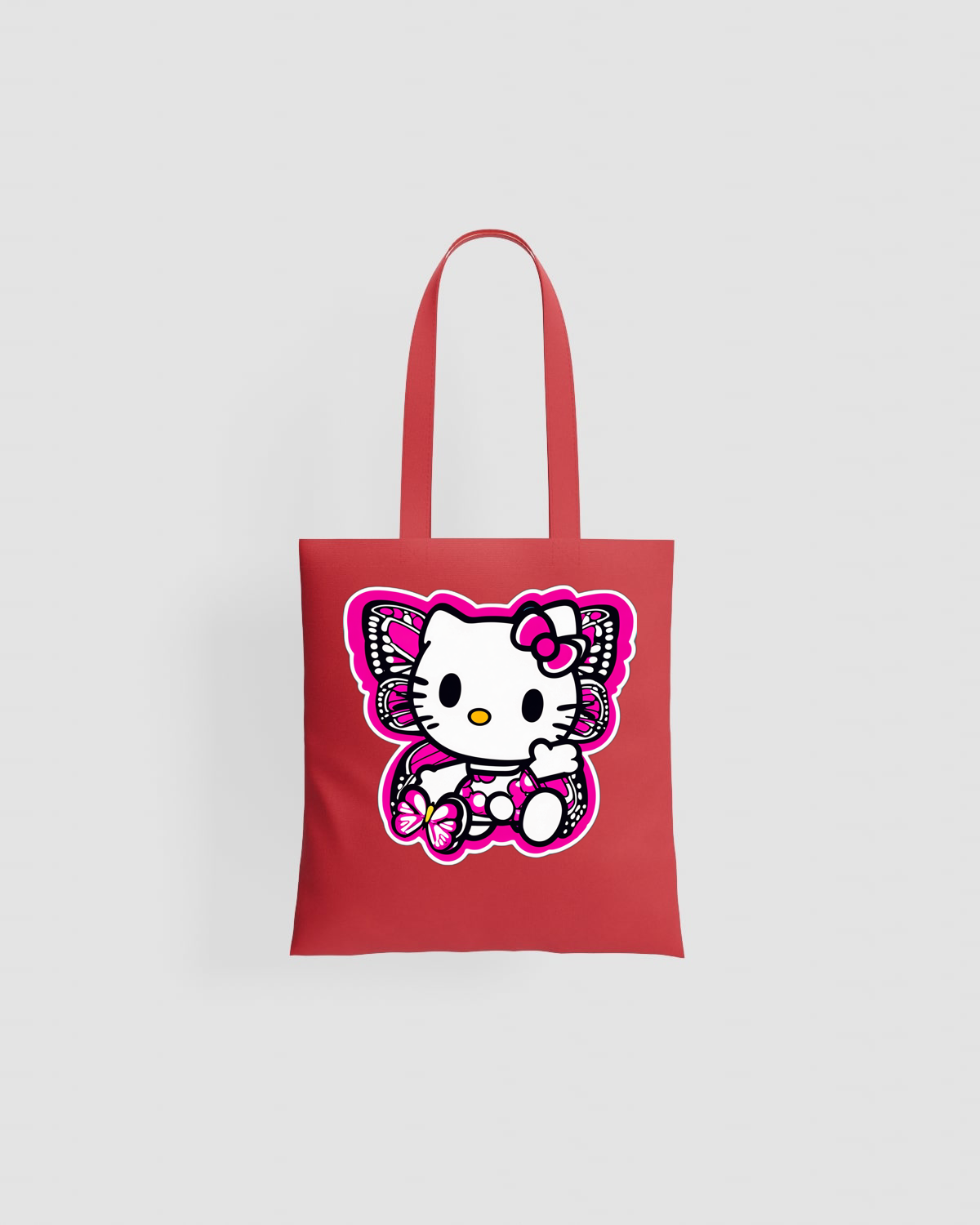 Borsa tote Hello Kitty farfalla pop art 0