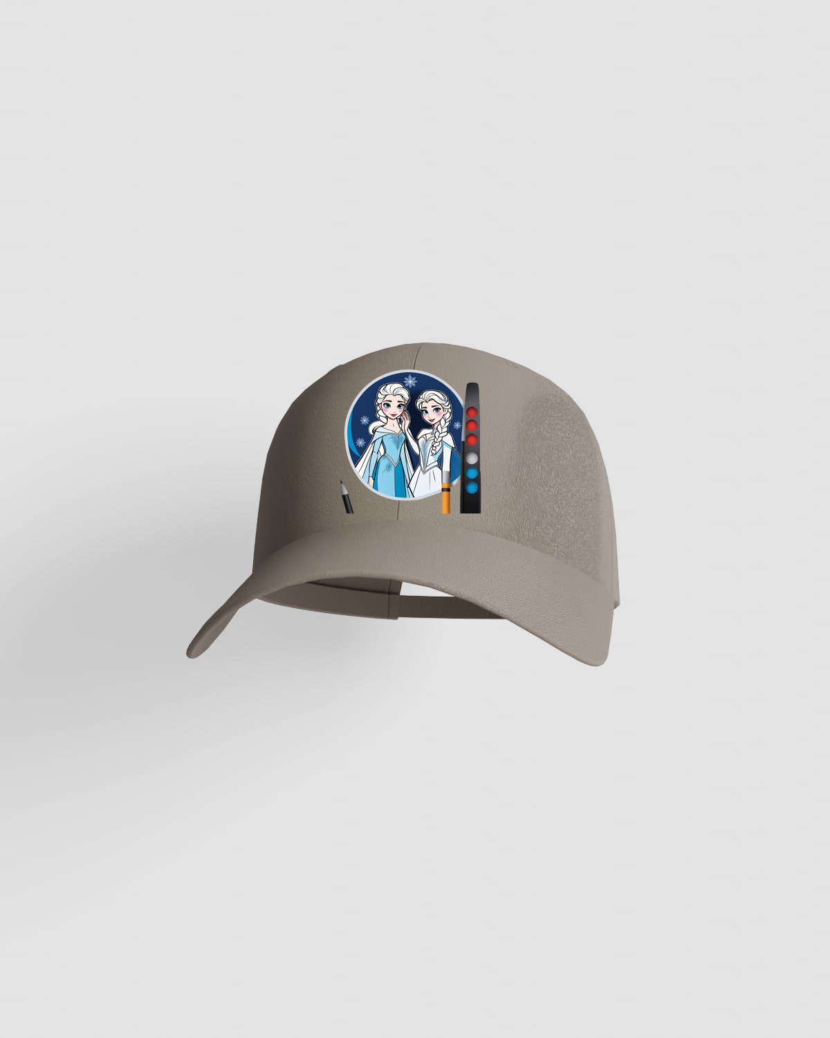 Cappellino Khaki – Velcro regolabile, fronte liscia per stampe personalizzate