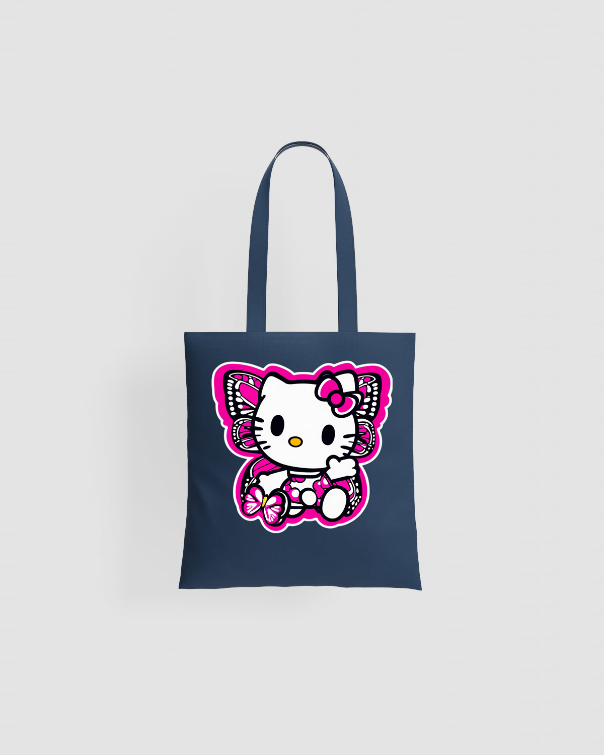 Borsa tote Hello Kitty farfalla in stile pop art