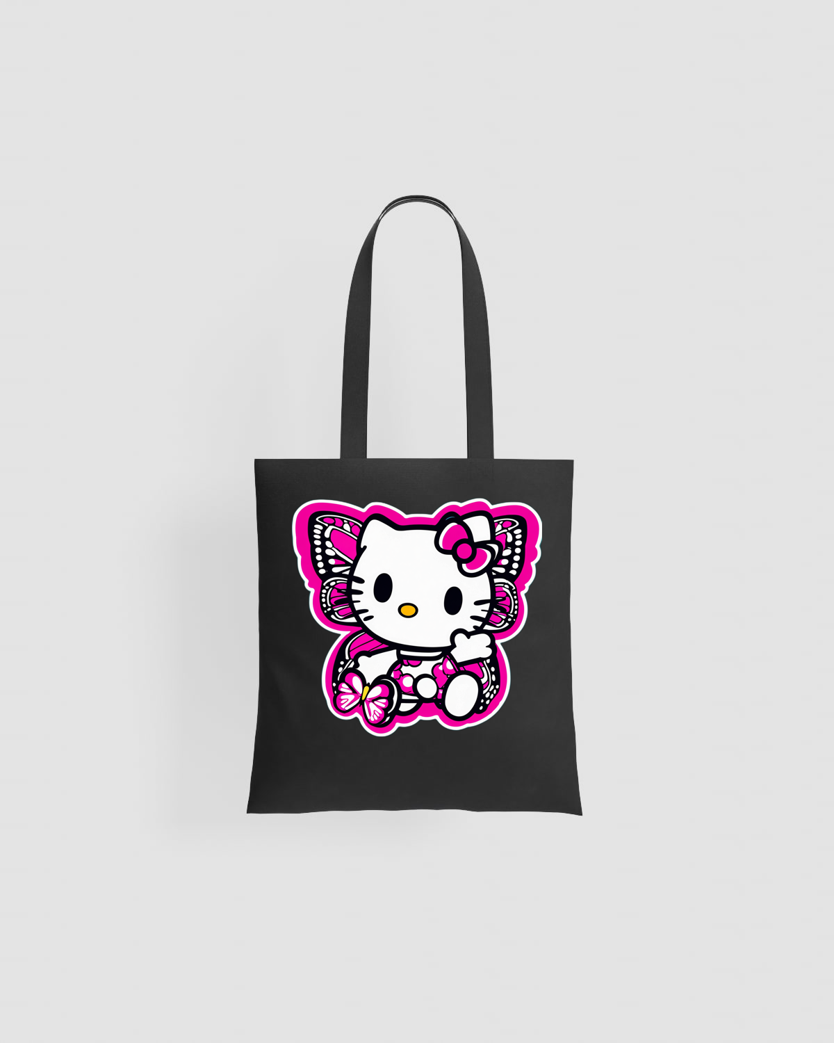 Borsa tote Hello Kitty farfalla pop art
