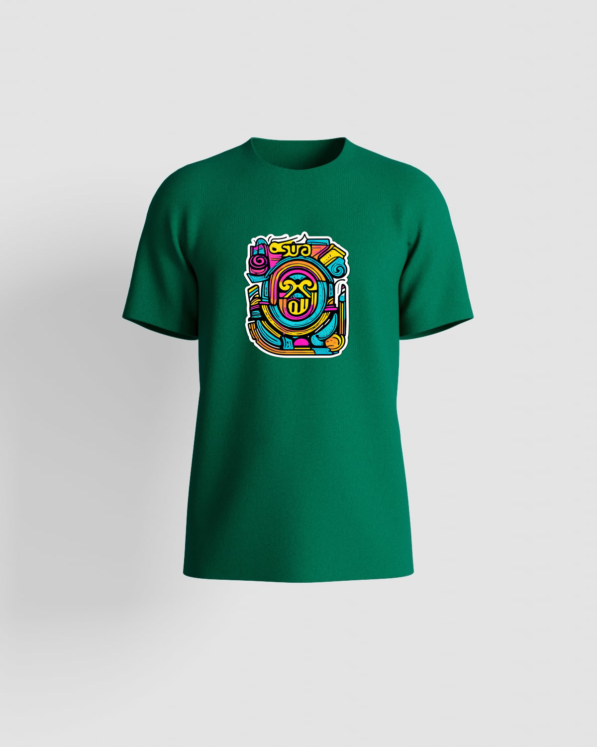 Maglietta con orologio colorato e attrezzi 0