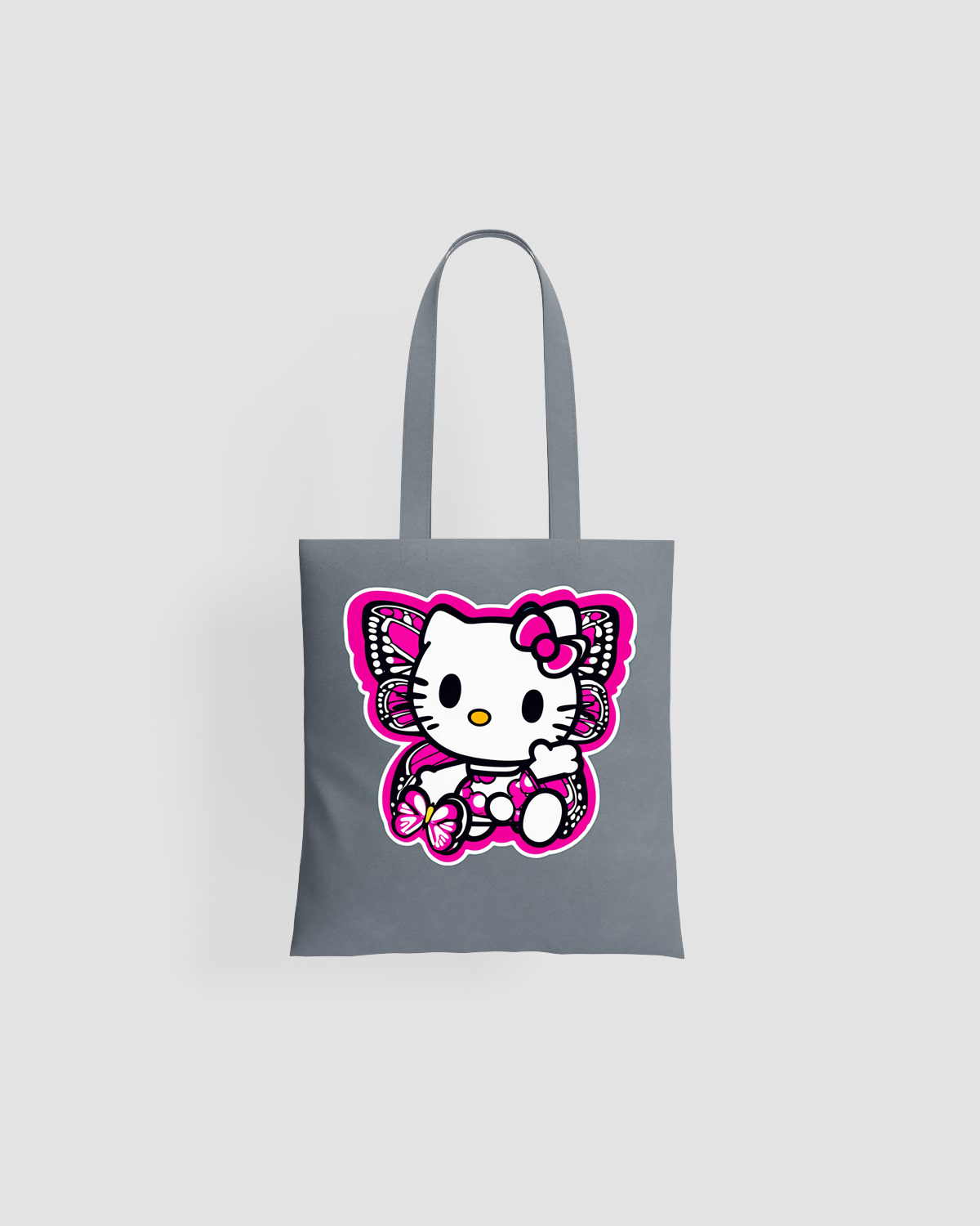 Borsa tote Hello Kitty farfalla pop art