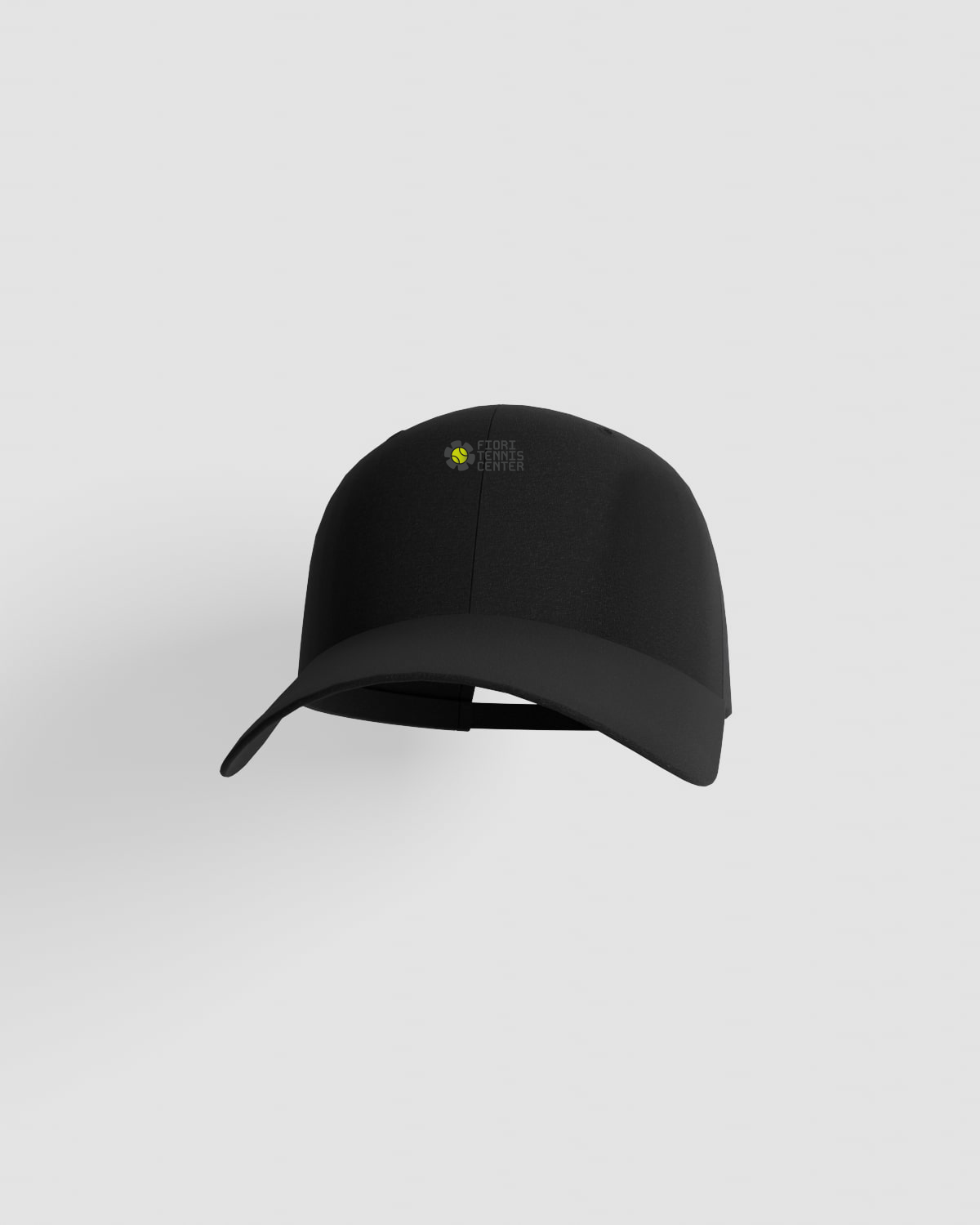 Cappellino nero con logo bianco su sfondo nero 0