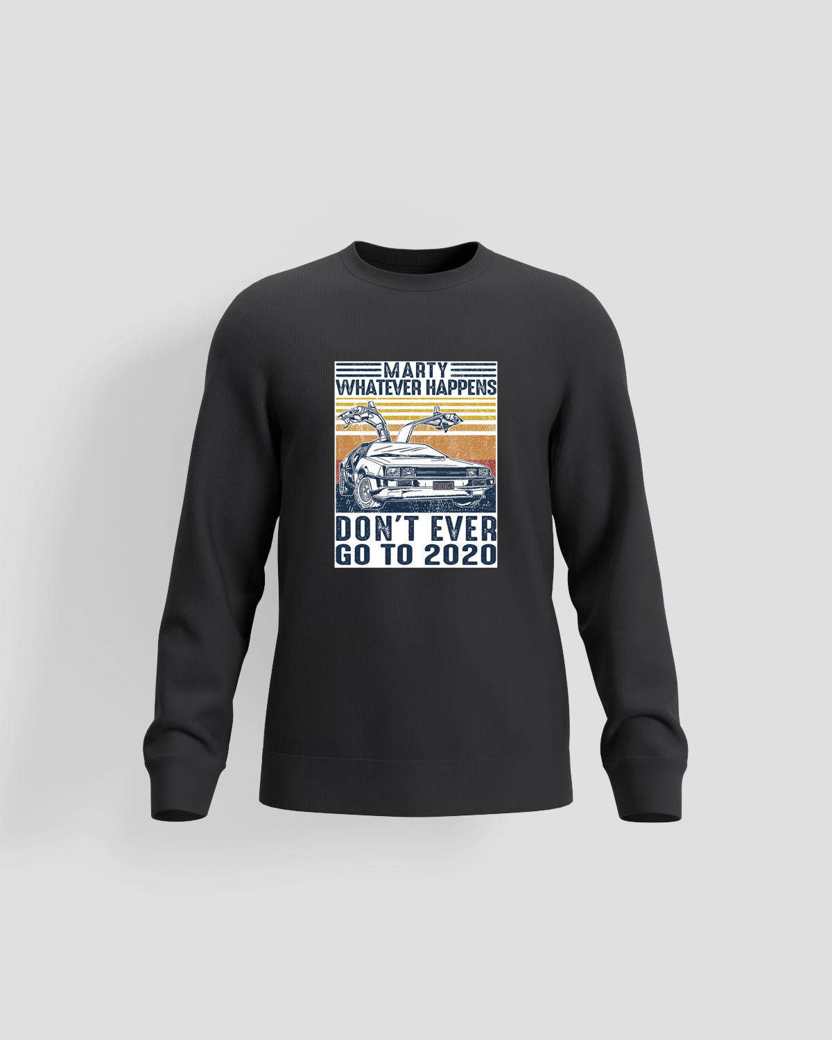 Sweatshirt with car poster and year list