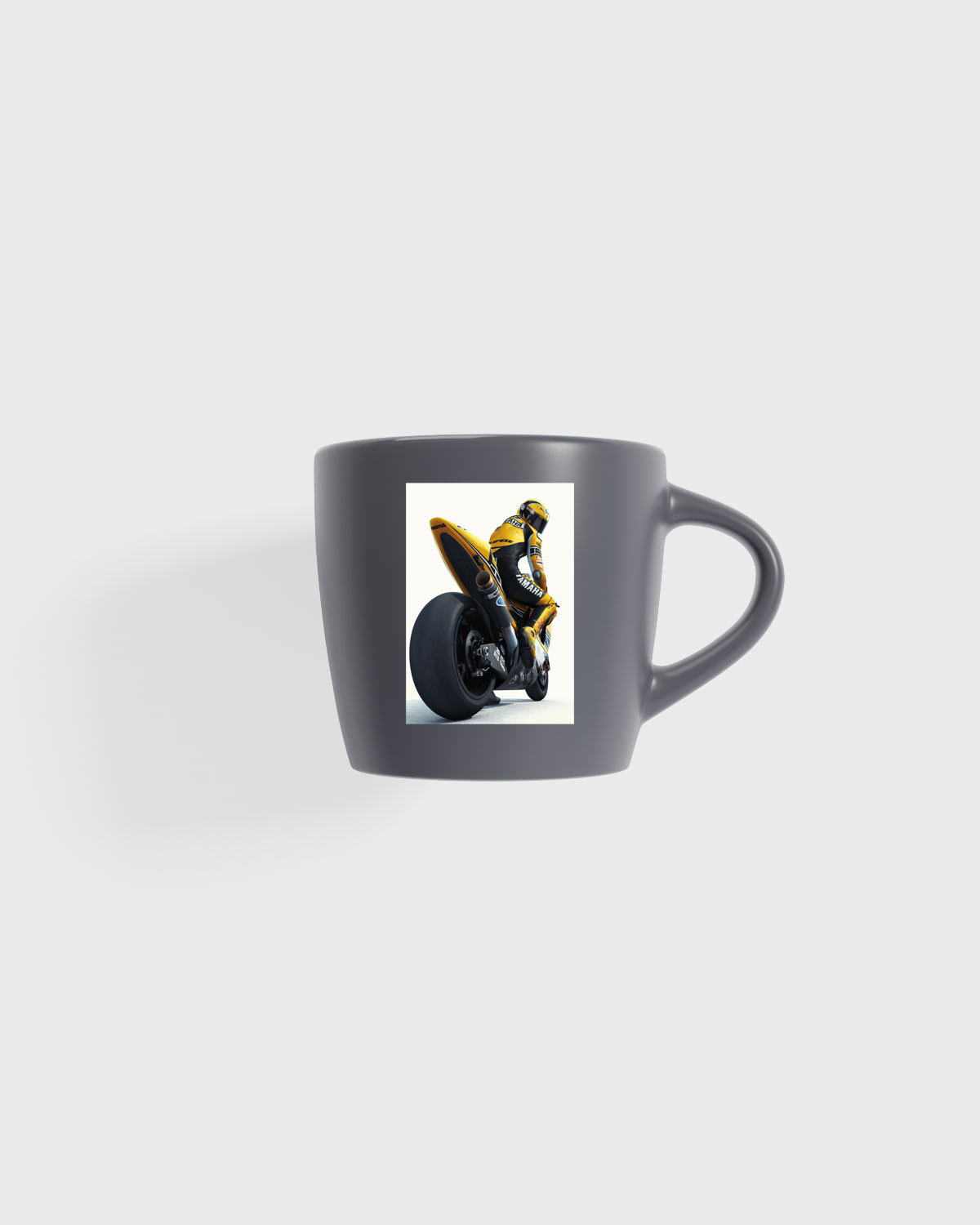 Mug with Moto Rider on White