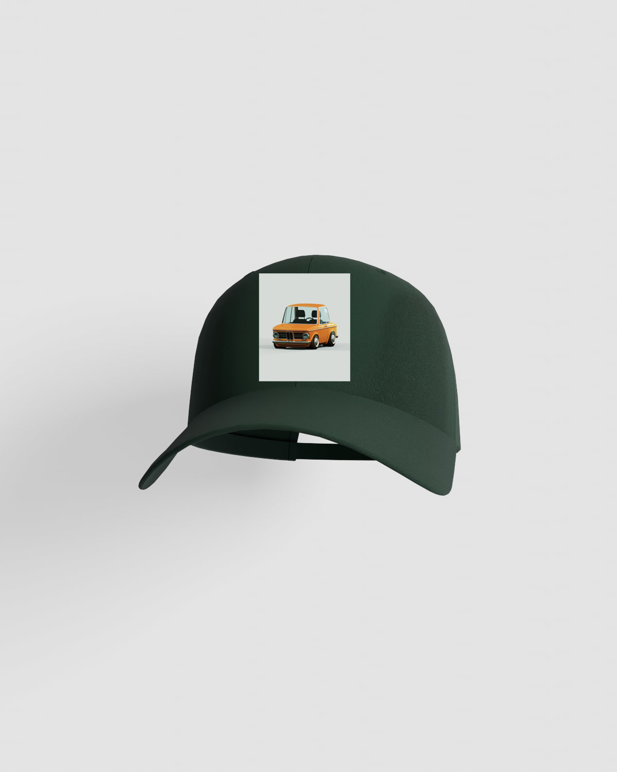 Caps with orange car illustration 0