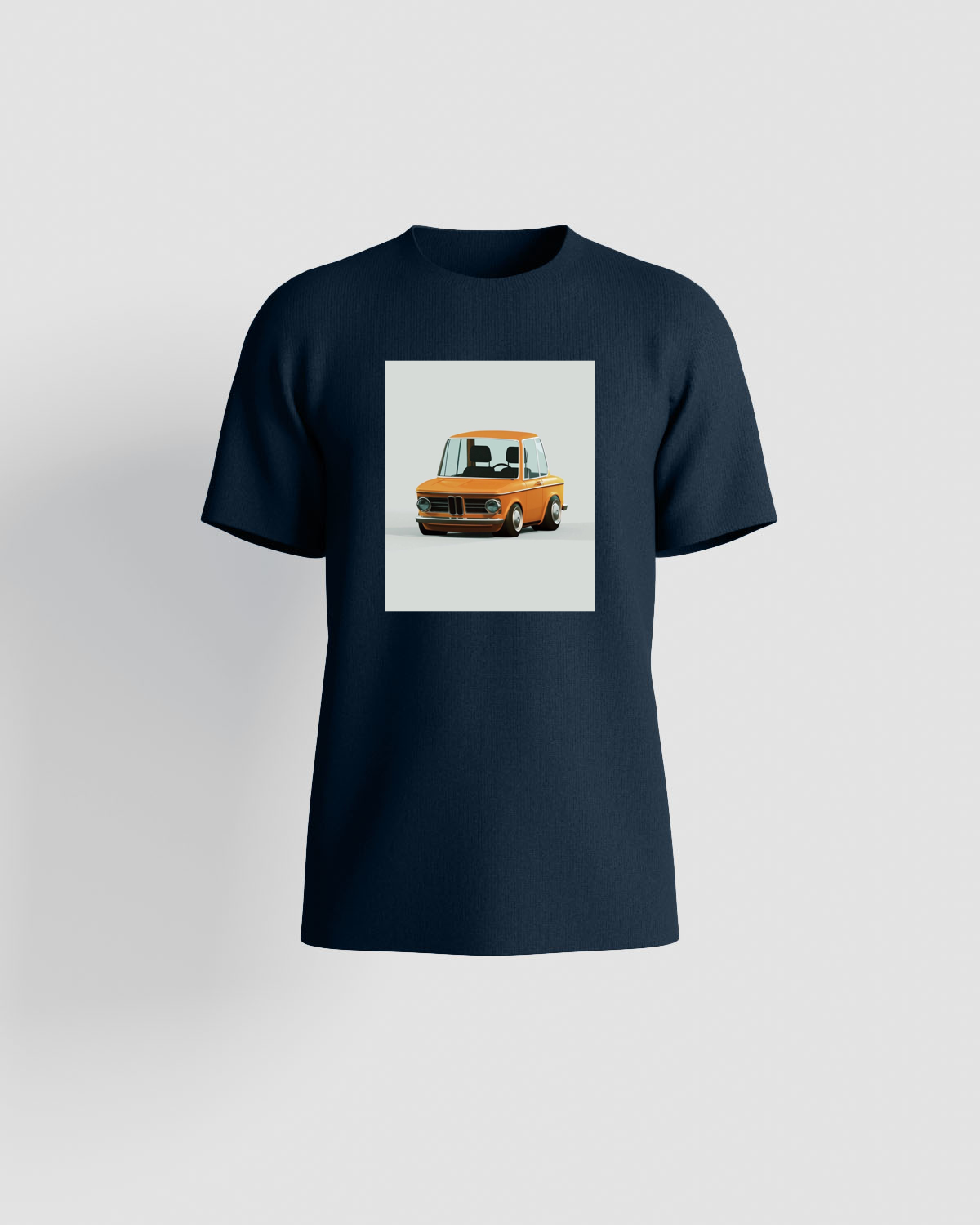 Premium T-shirt with orange car illustration
