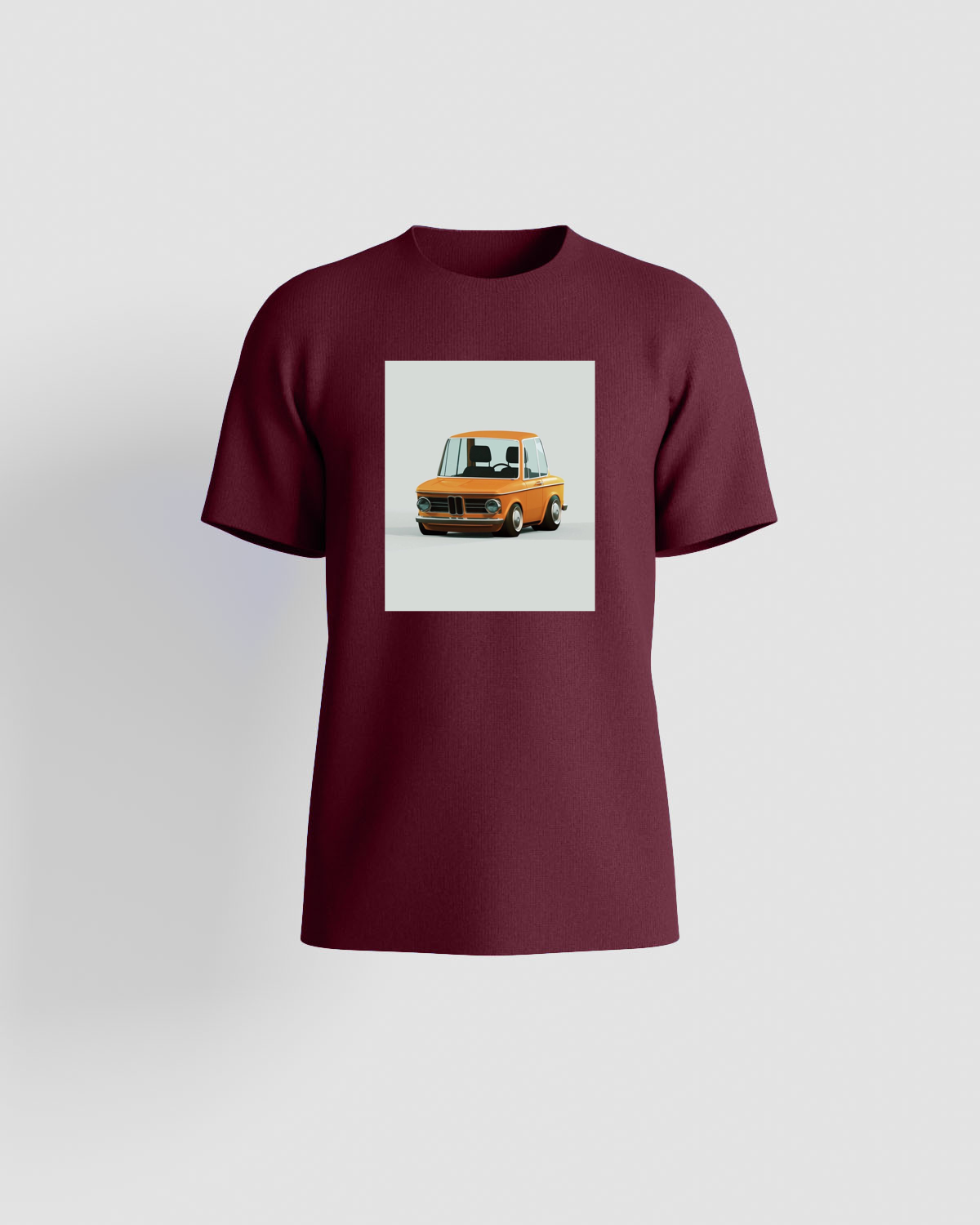 Premium T-Shirt with Orange Car Design 0