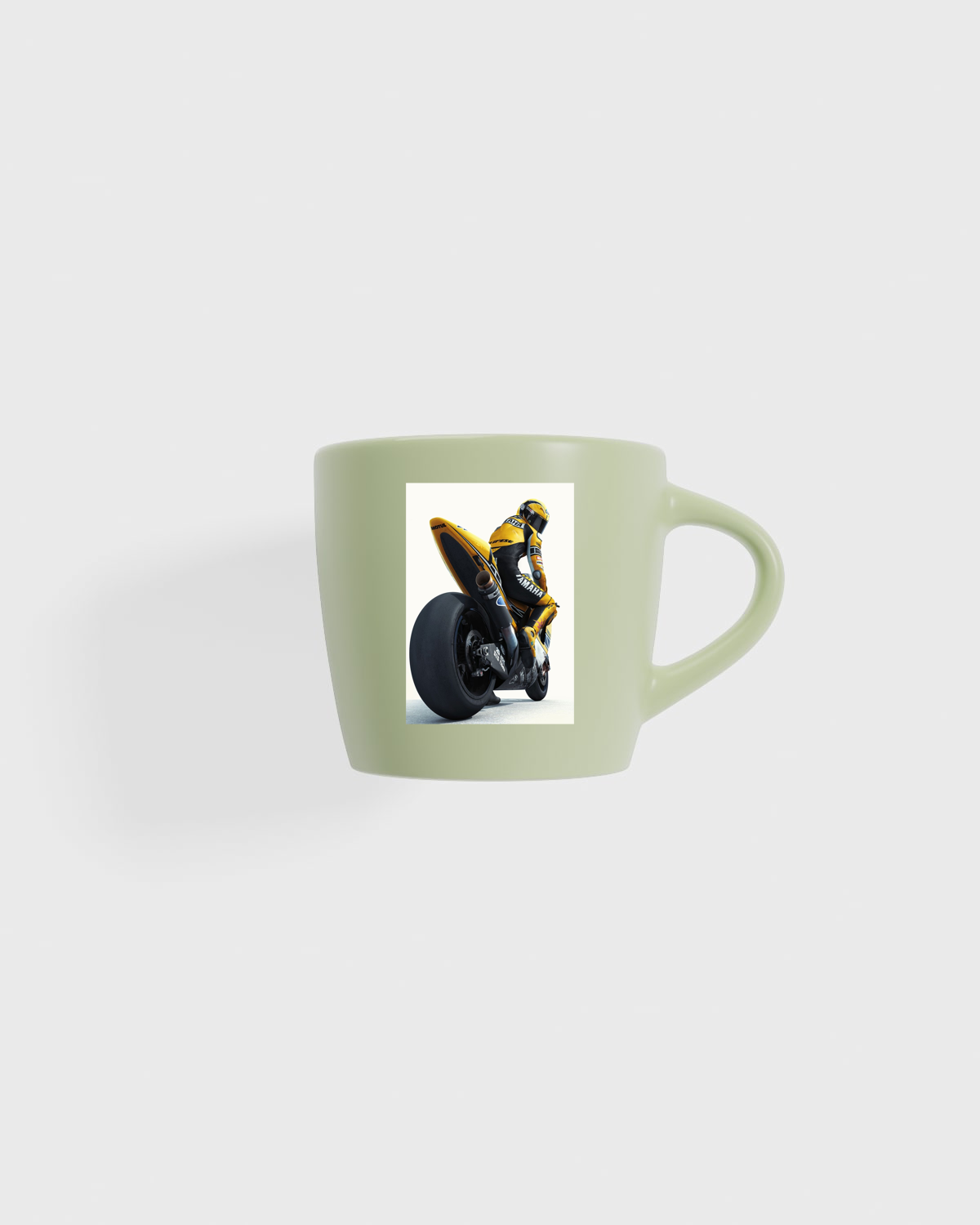 Mug with motorcycle rider 0