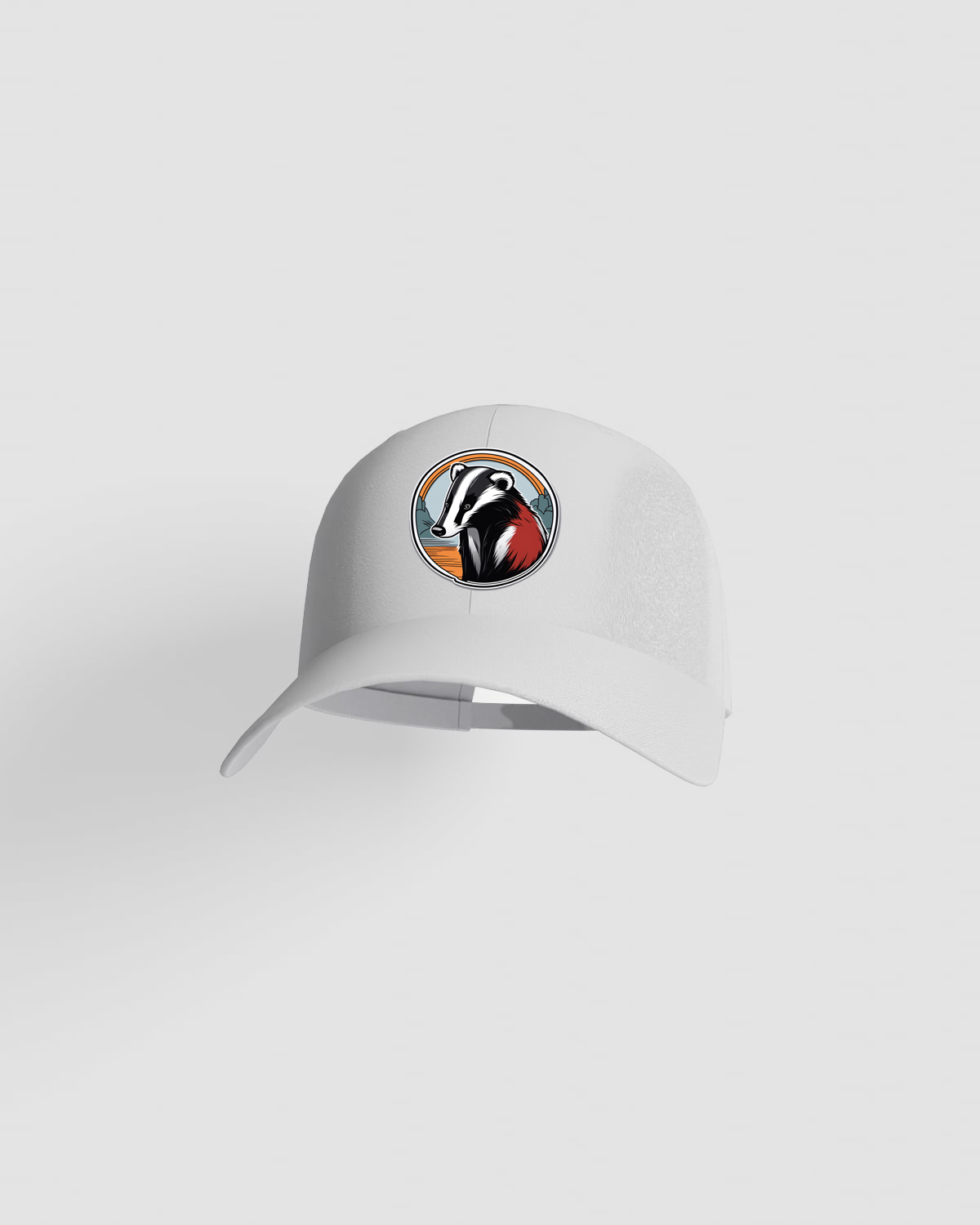 Cappellino bianco a 5 pannelli in cotone con chiusura a velcro 59