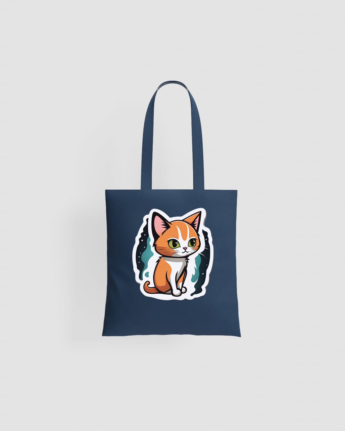 Tote Bag in cotone duro con manici lunghi 59
