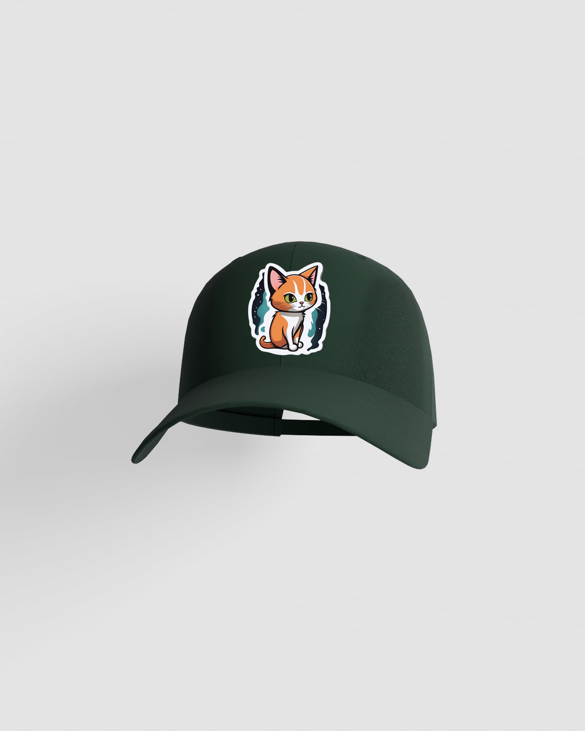 Cappellino in cotone ecologico verde con chiusura a velcro 59