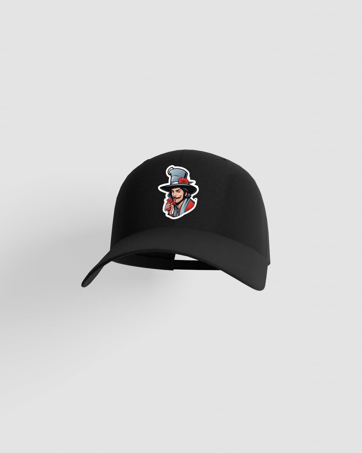 Cappellino di cotone nero con chiusura a velcro 59