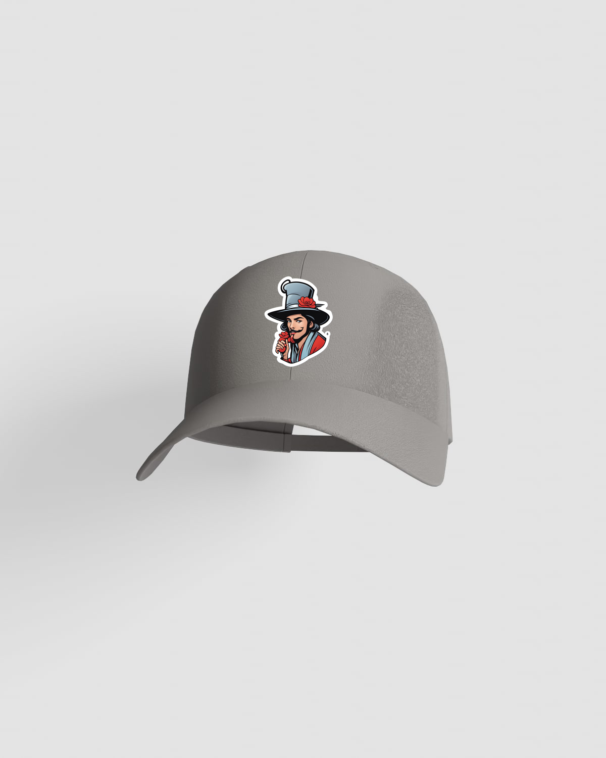 Cappellino grigio con chiusura a velcro regolabile 59