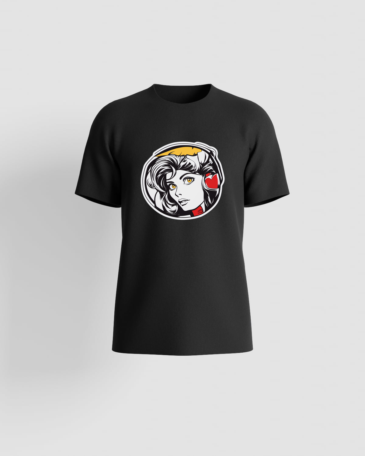 T-Shirt nera con design personalizzato 59