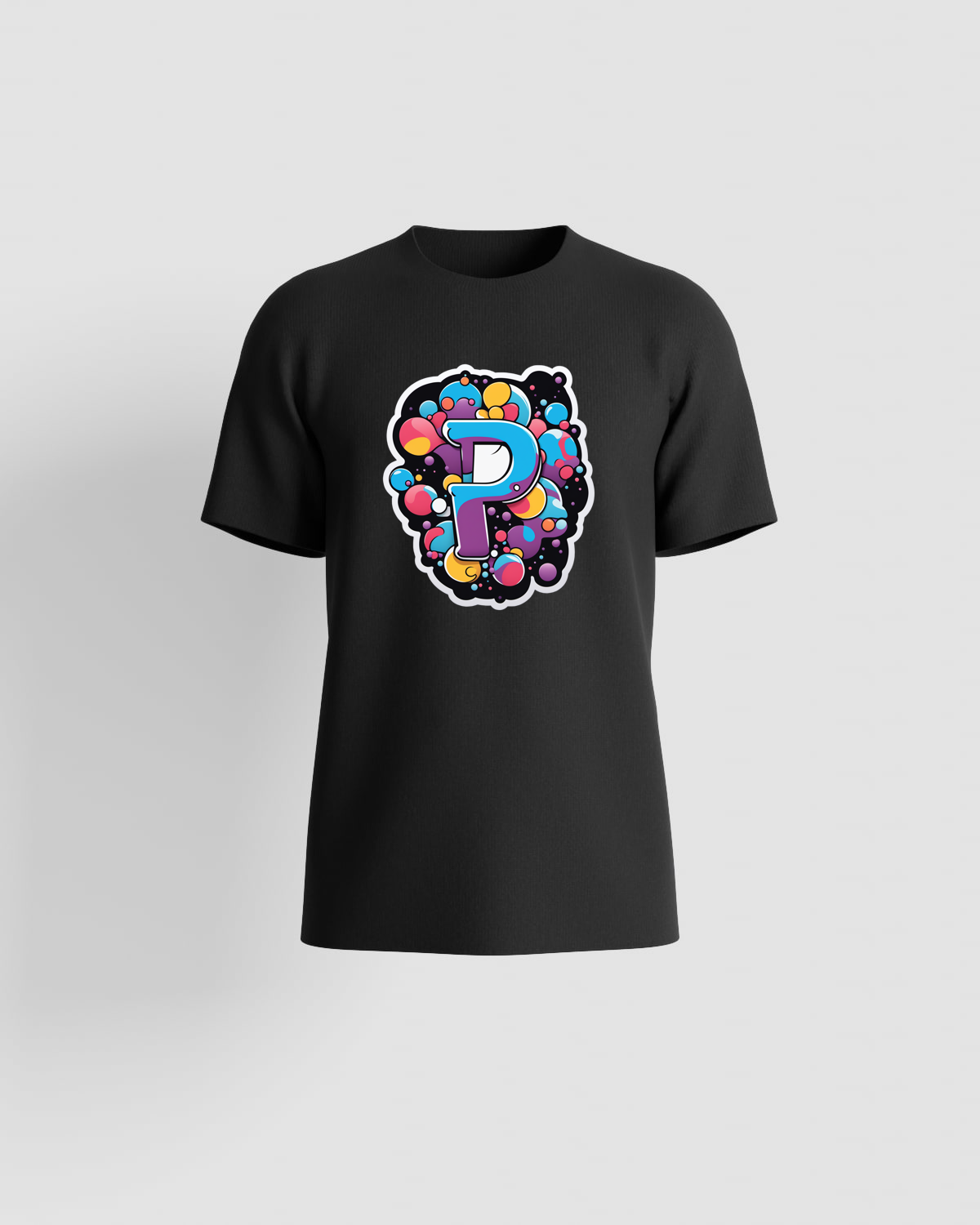 T-Shirt nera con design personalizzato 59