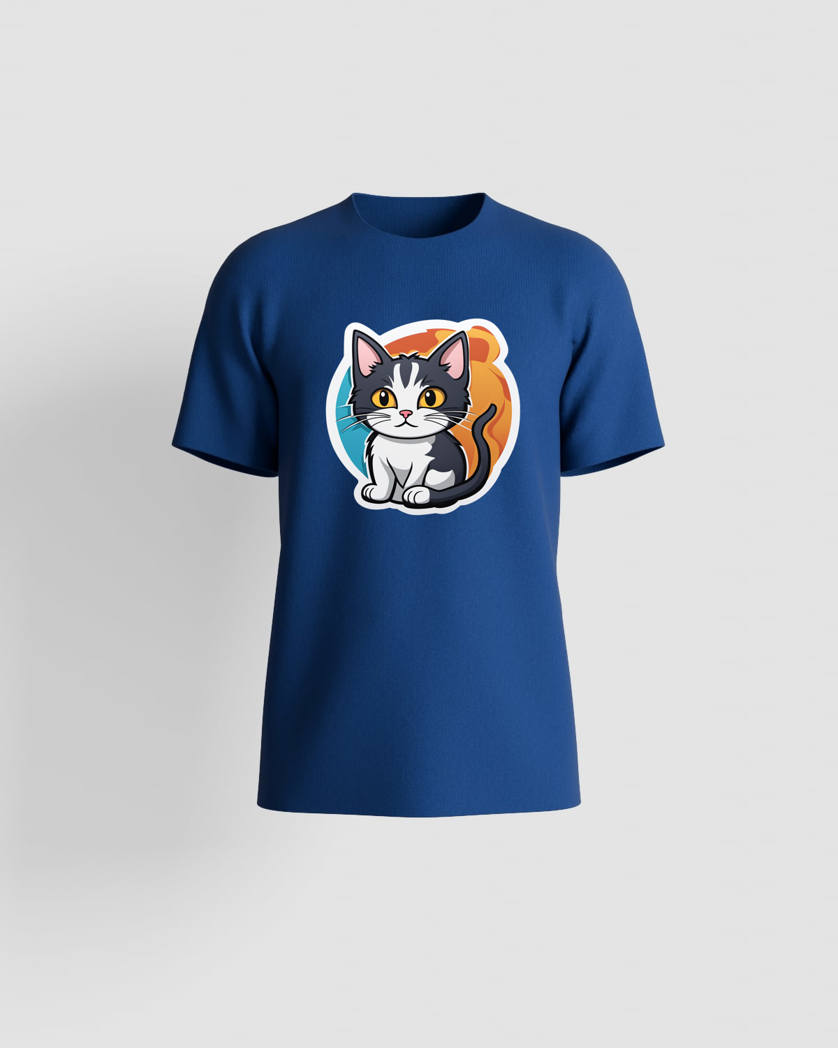 T‑shirt blu con stampa grafica audace 59