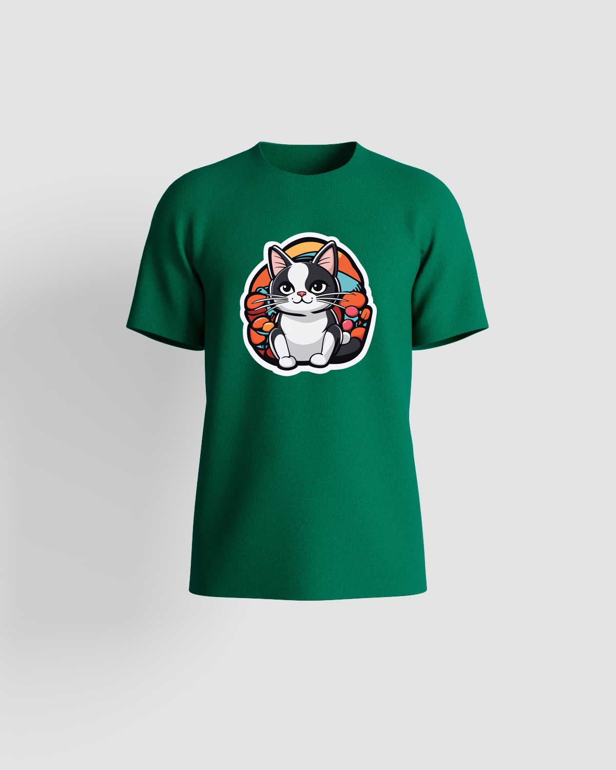 T-Shirt Verde Ecologico con Stampa Grafica Audace 59
