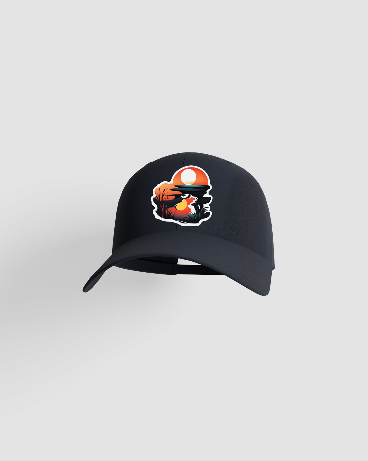 Cappellino in cotone navy con chiusura a velcro regolabile 59