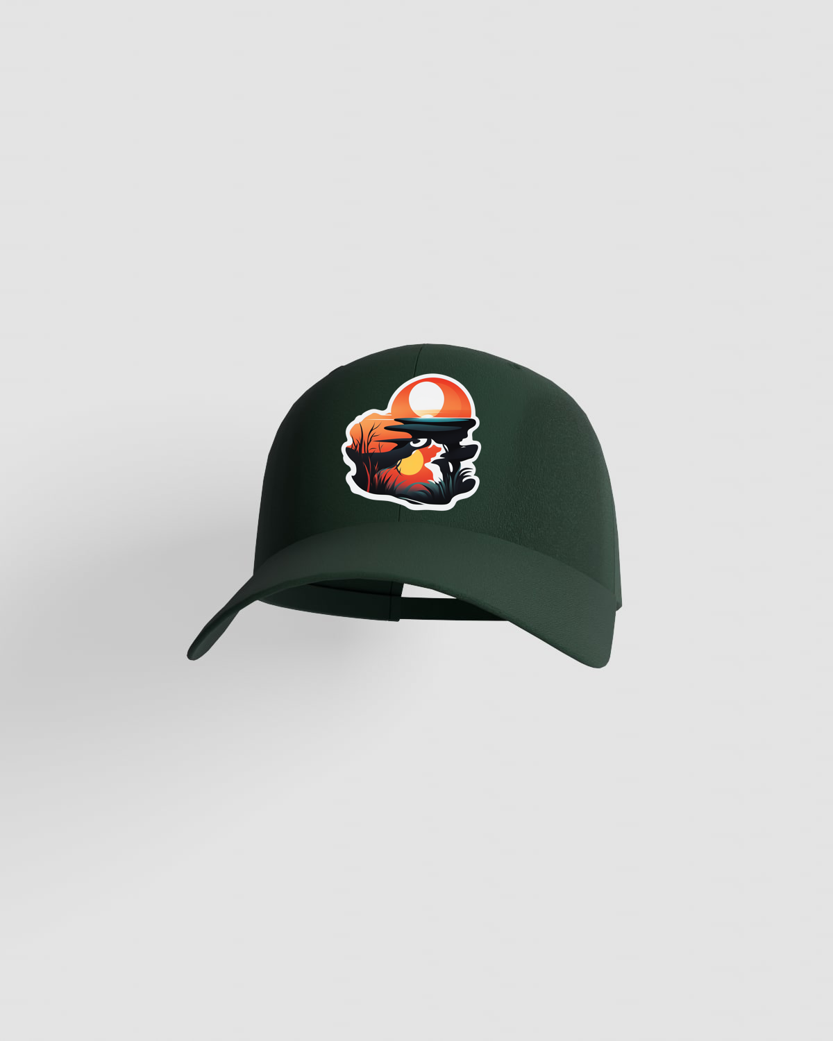 Cappellino di cotone ecologico verde con chiusura a velcro 59