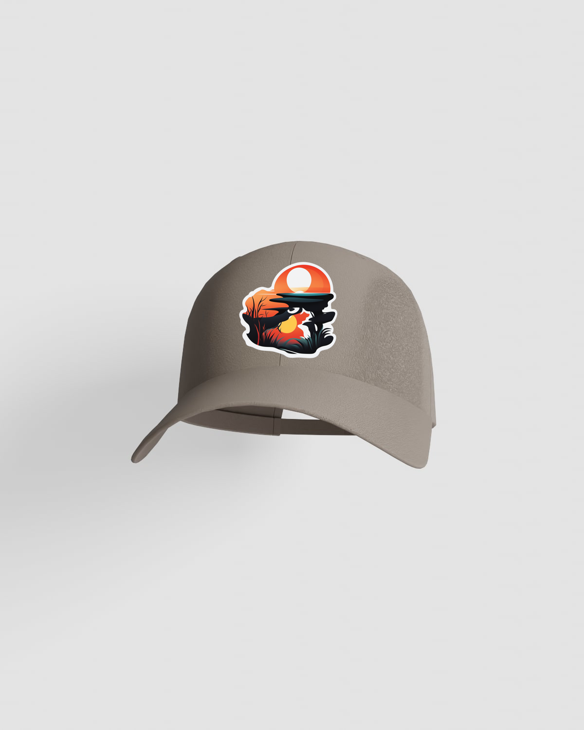 Cappellino Khaki a 5 pannelli in cotone con chiusura a velcro 59