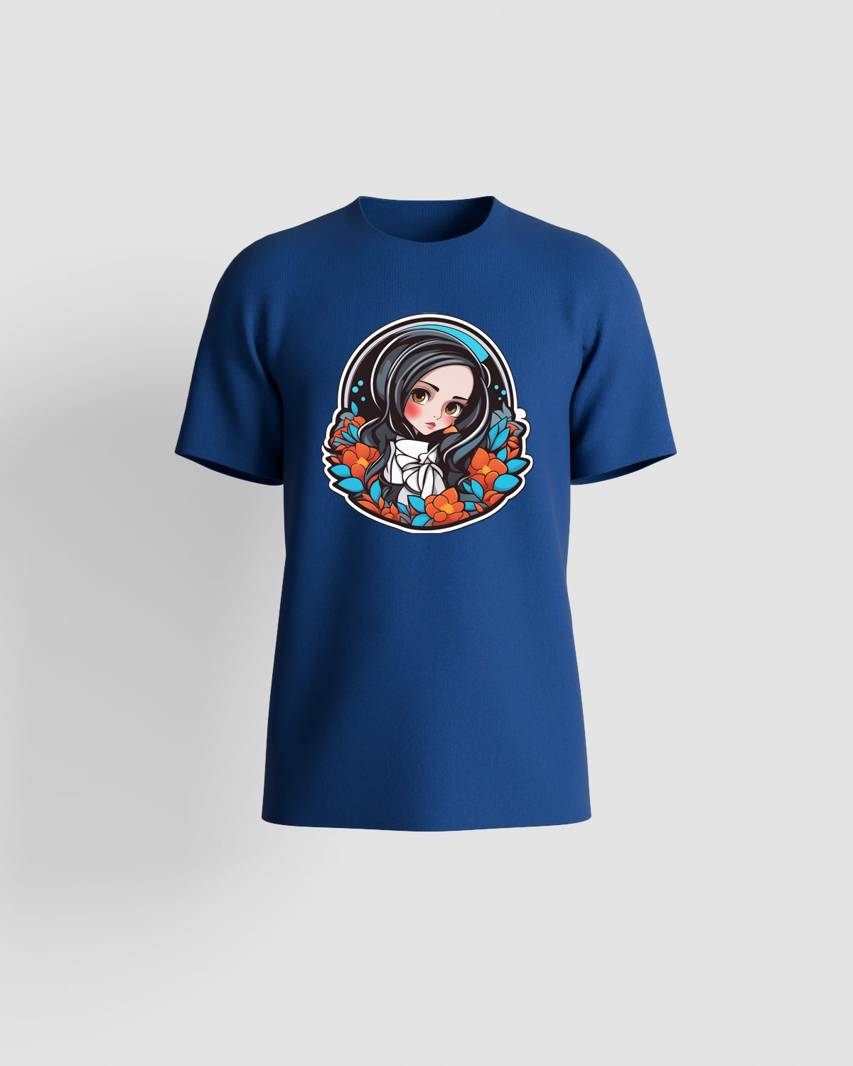 T-Shirt Blu con stampa logo unico 59