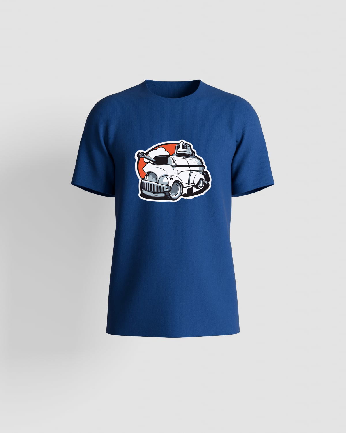 Maglietta blu con grafica audace 59