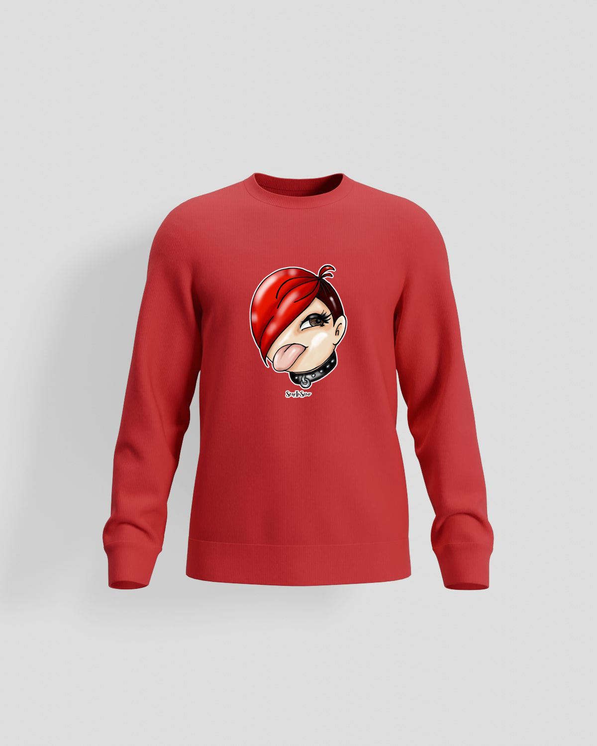  Maglia di Sweat organica con finitura rossa 59