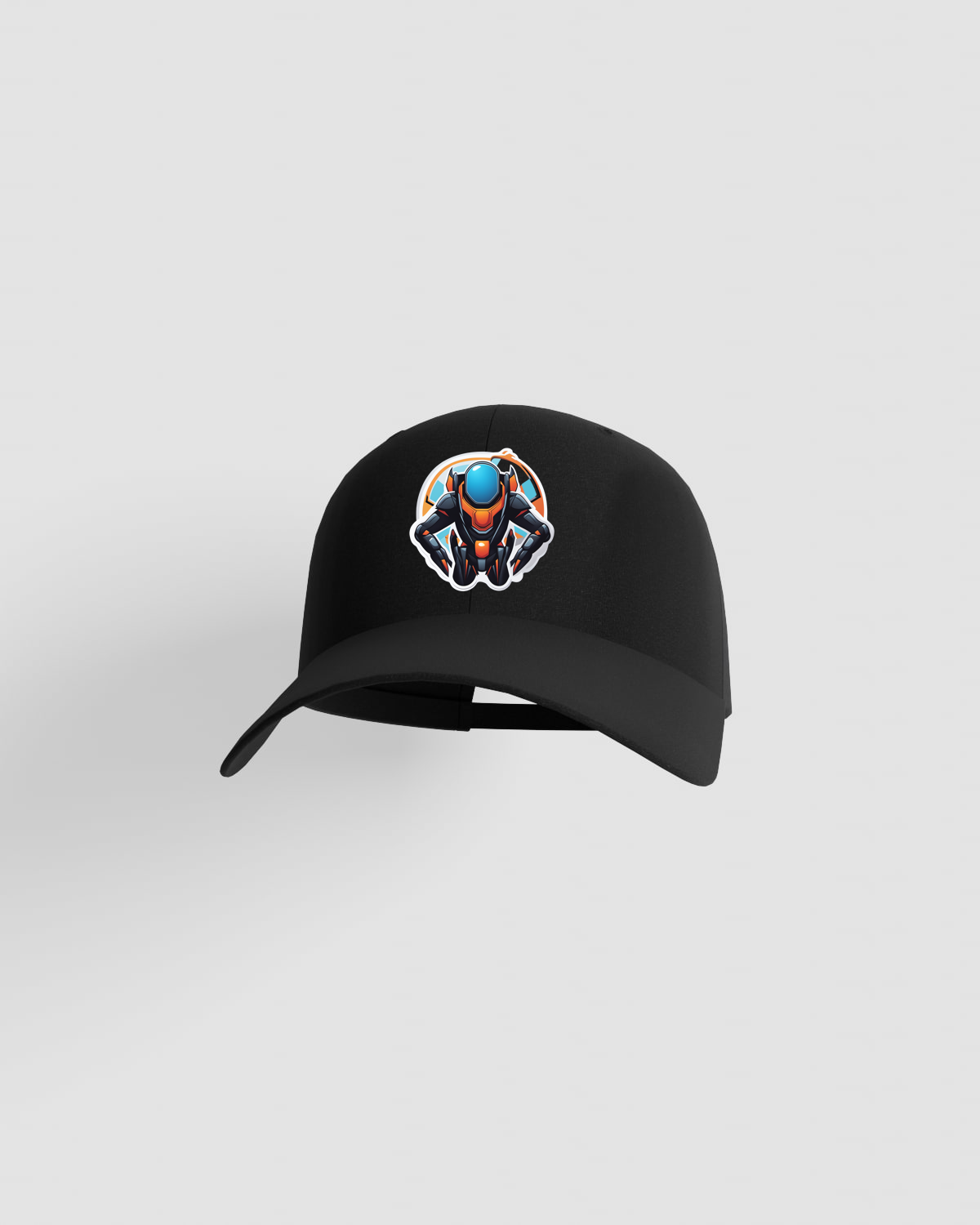 Cappellino nero a 5 pannelli con chiusura a velcro 59