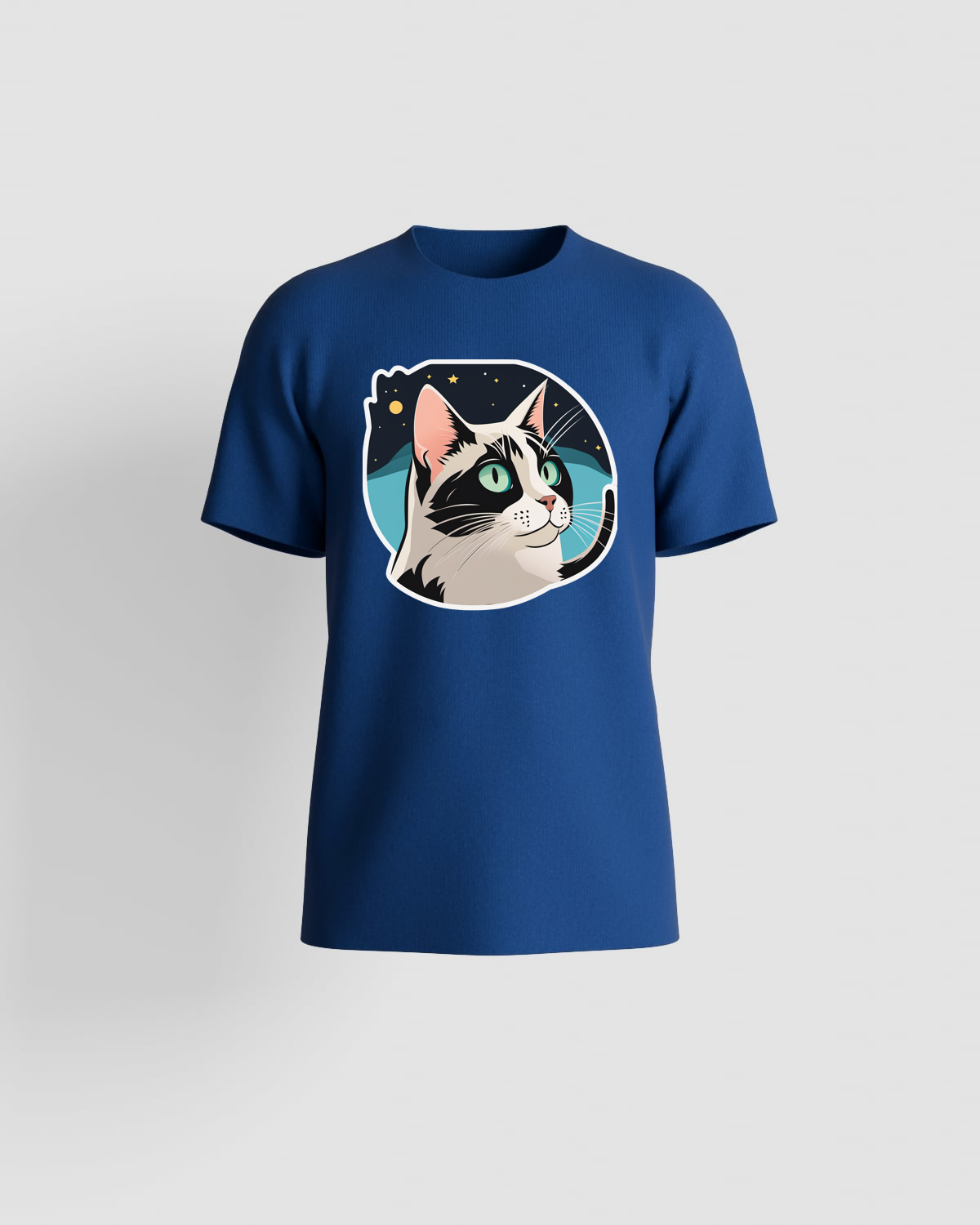 T‑shirt blu classica a collo rotondo 59