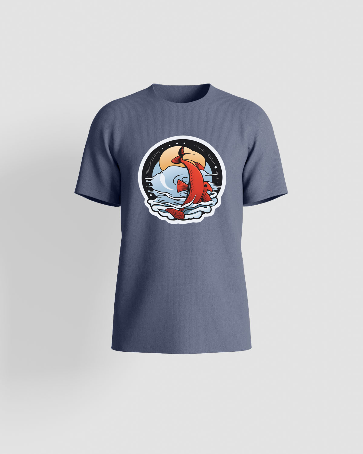 T-shirt personalizzabile 100% cotone unisex Blu Grigio 59