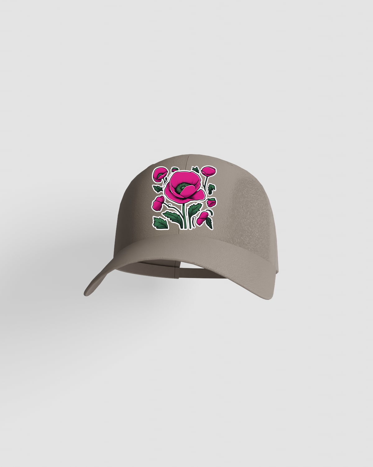 Cappellino Khaki a 5 pannelli in cotone con chiusura a velcro 59