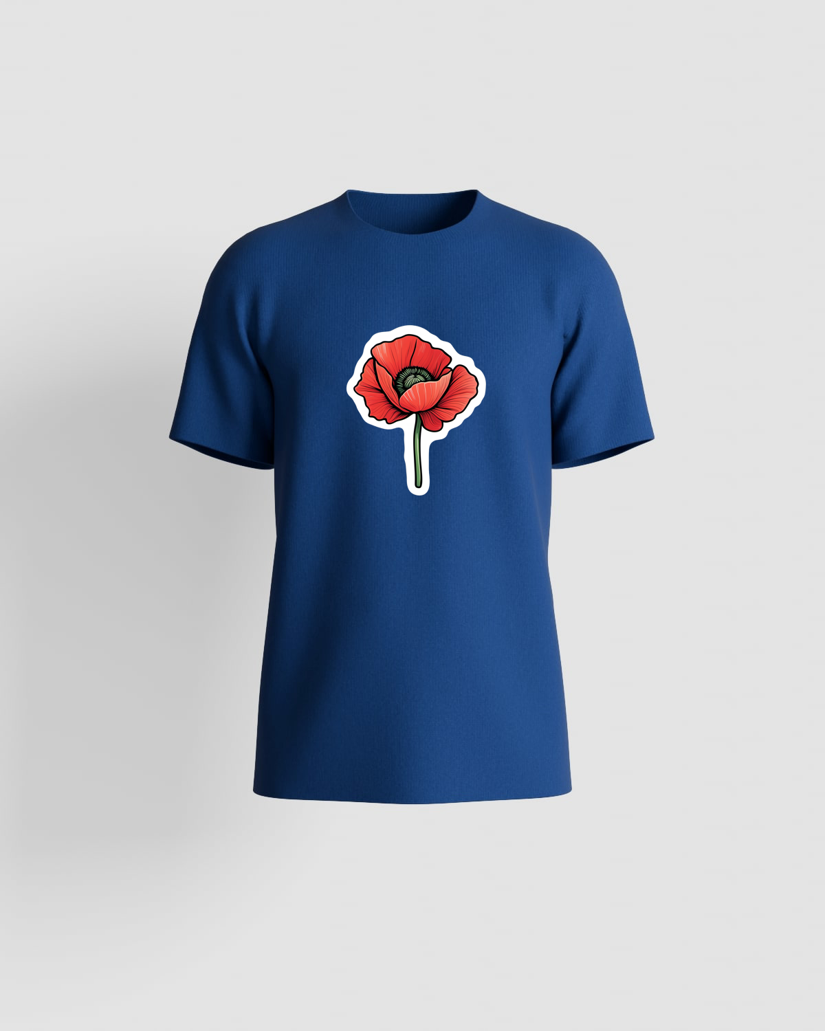T‑shirt blu con design grafico audace 59