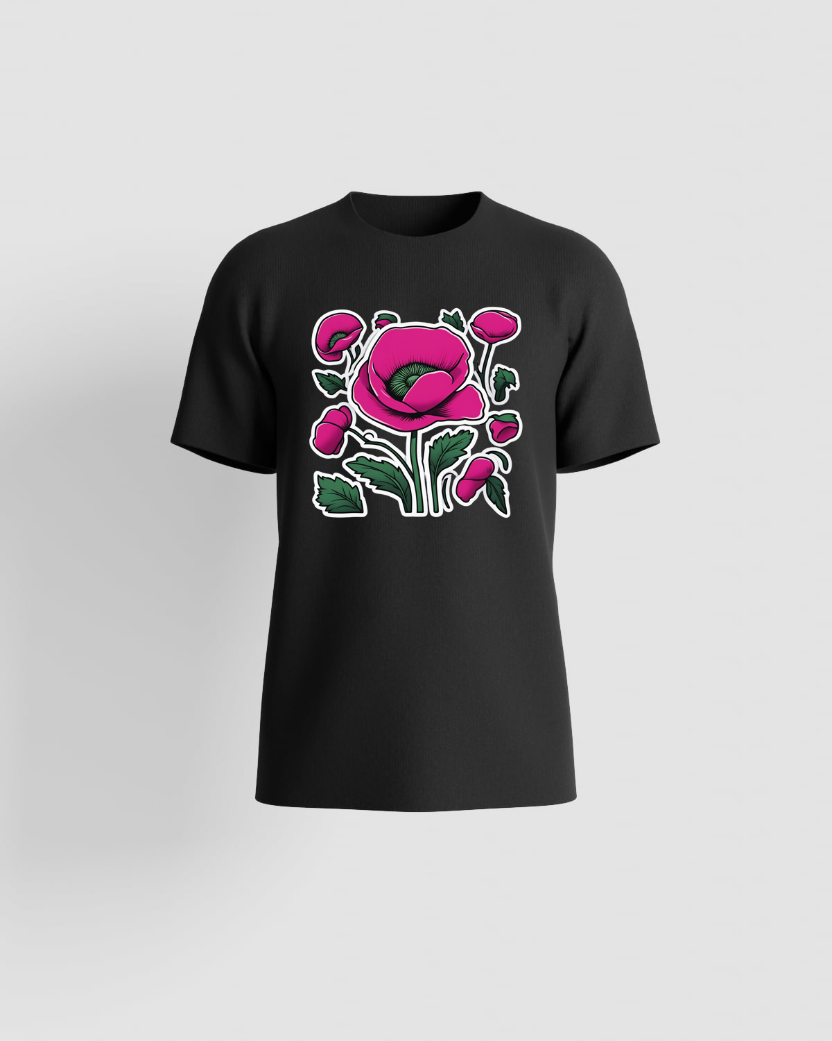 T-shirt nera con logo personalizzato 59