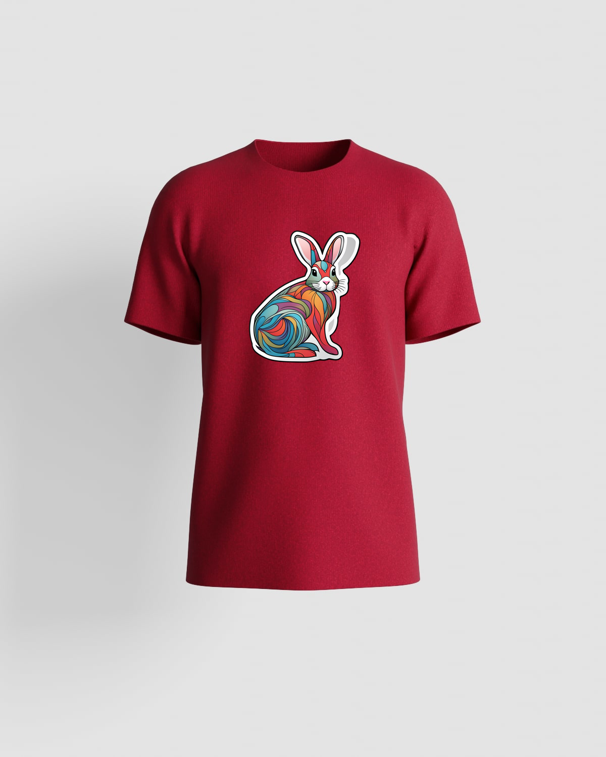 T-Shirt rosso con stampa grafica audace 59