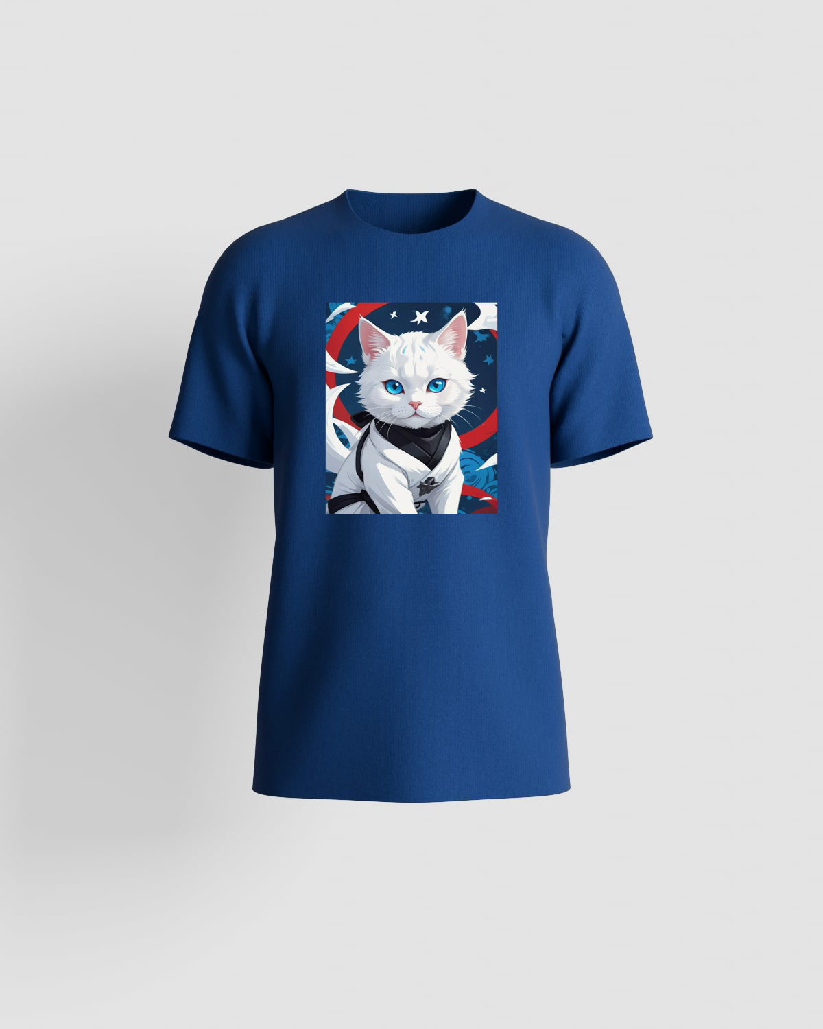 Maglietta blu con grafica audace 59