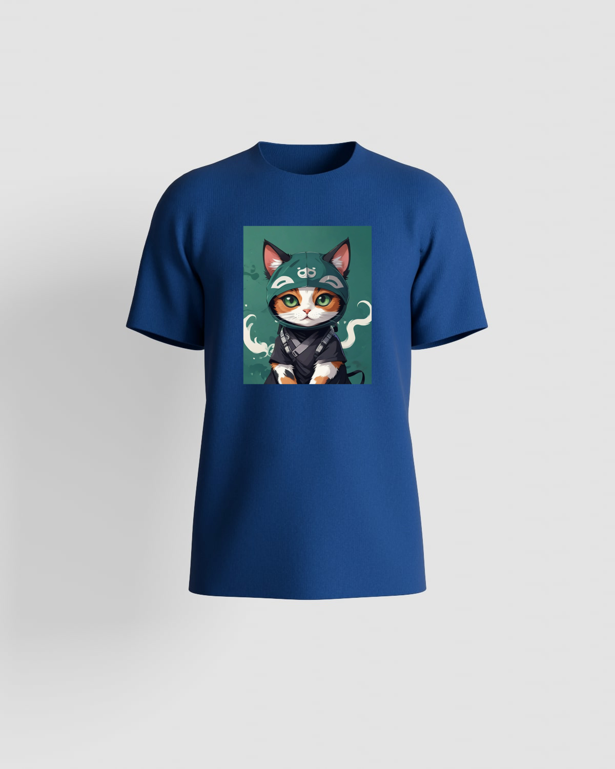 T‑shirt blu con design grafico audace 59