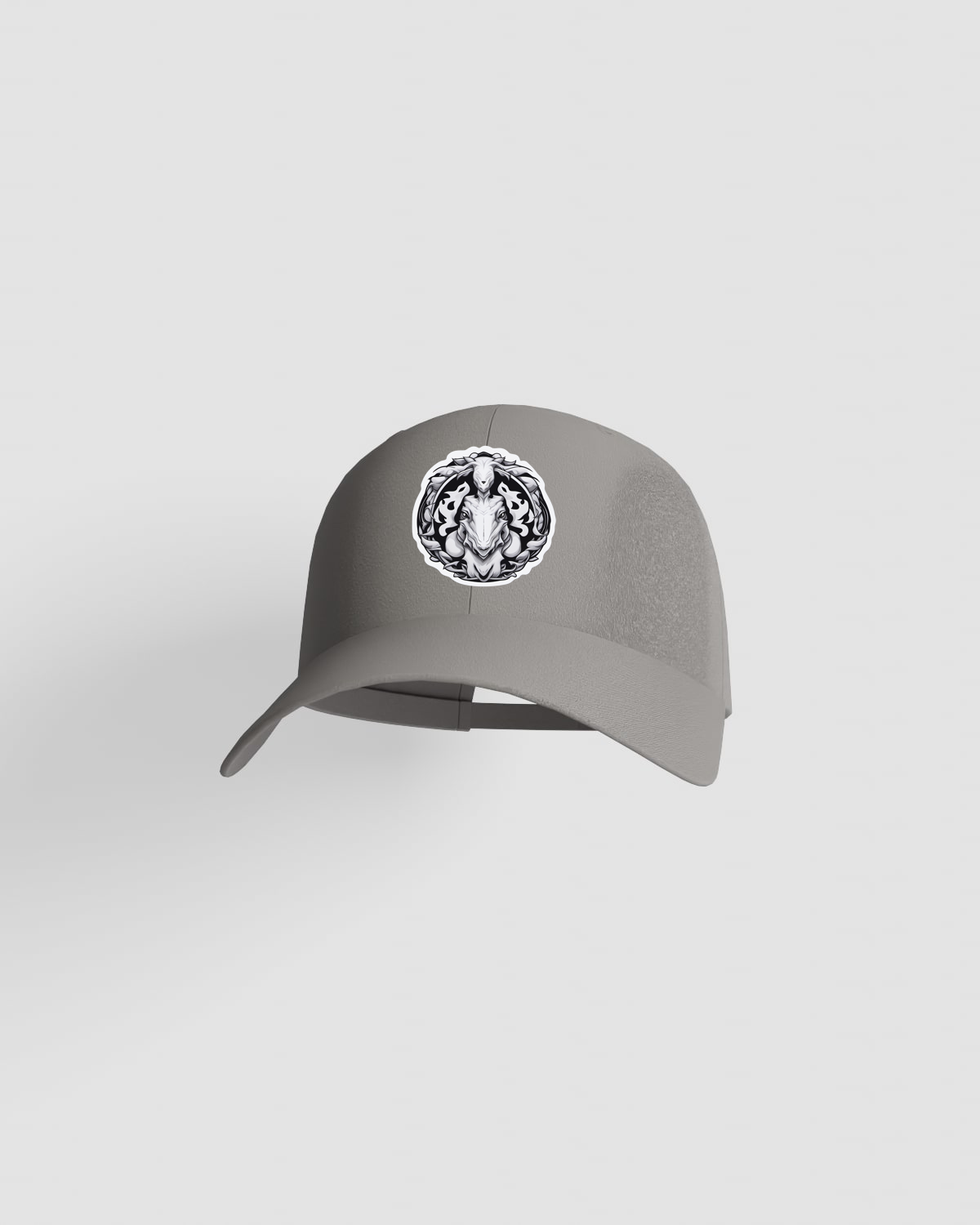 Cappellino 5 pannelli grigio con chiusura a velcro 59