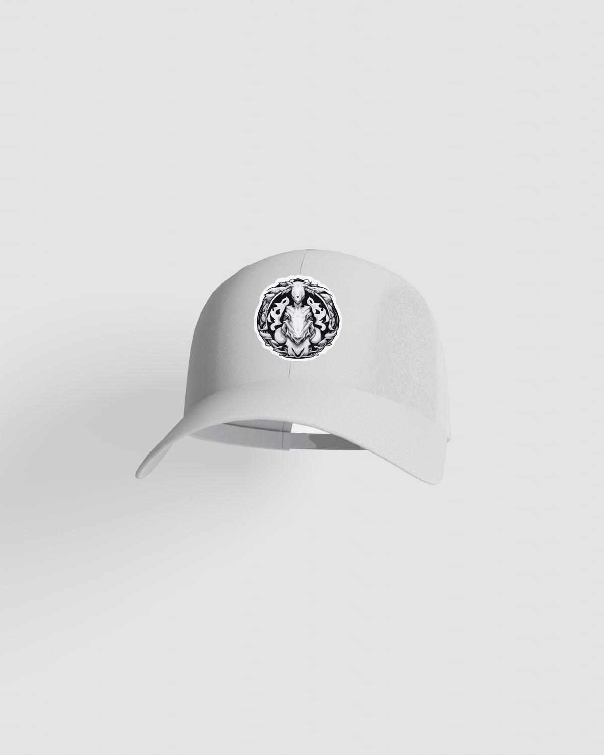 Cappellino Classico 5-Panel in Cotone Bianco con chiusura a velcro 59
