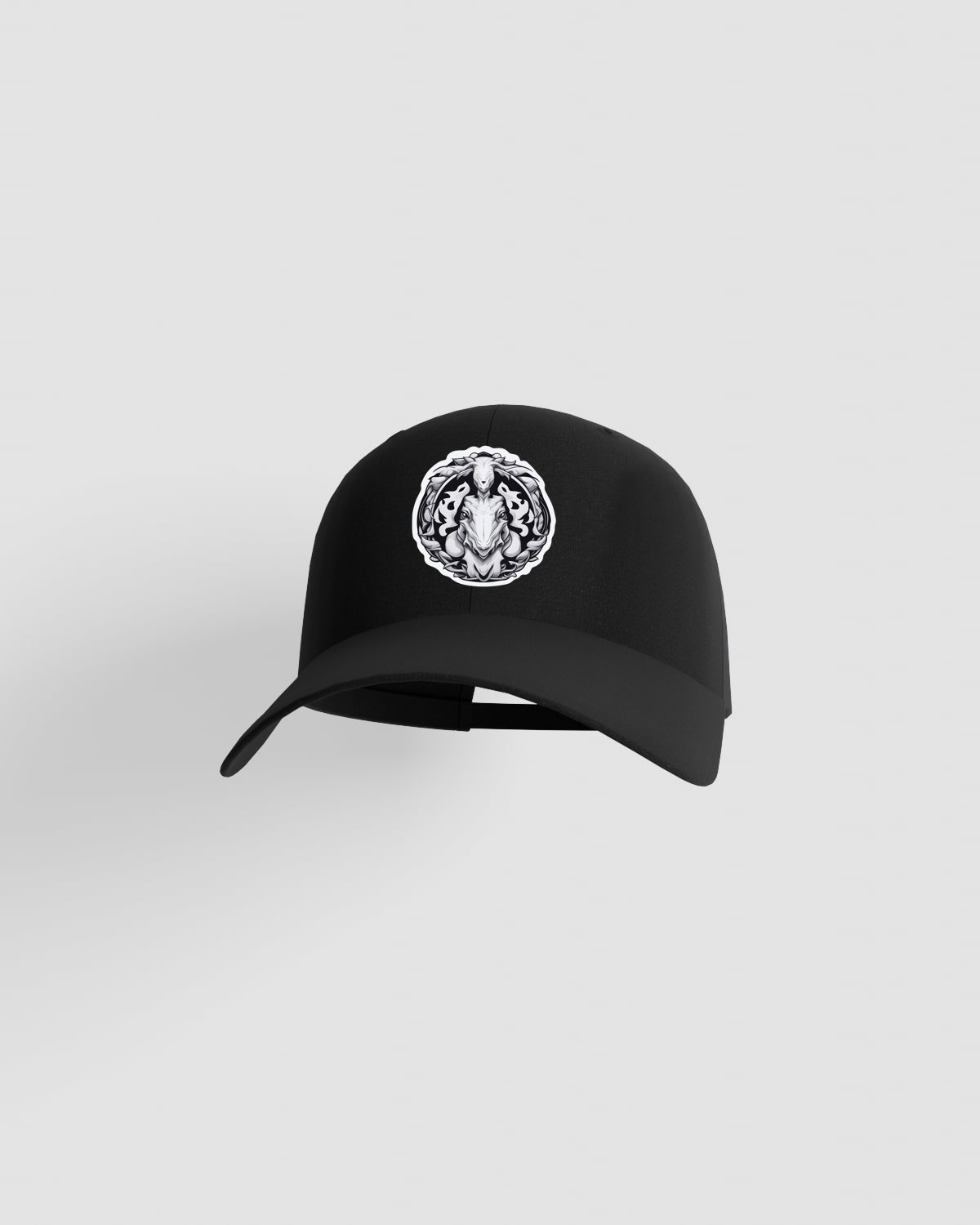 Cappellino nero a 5 pannelli con chiusura a velcro 59