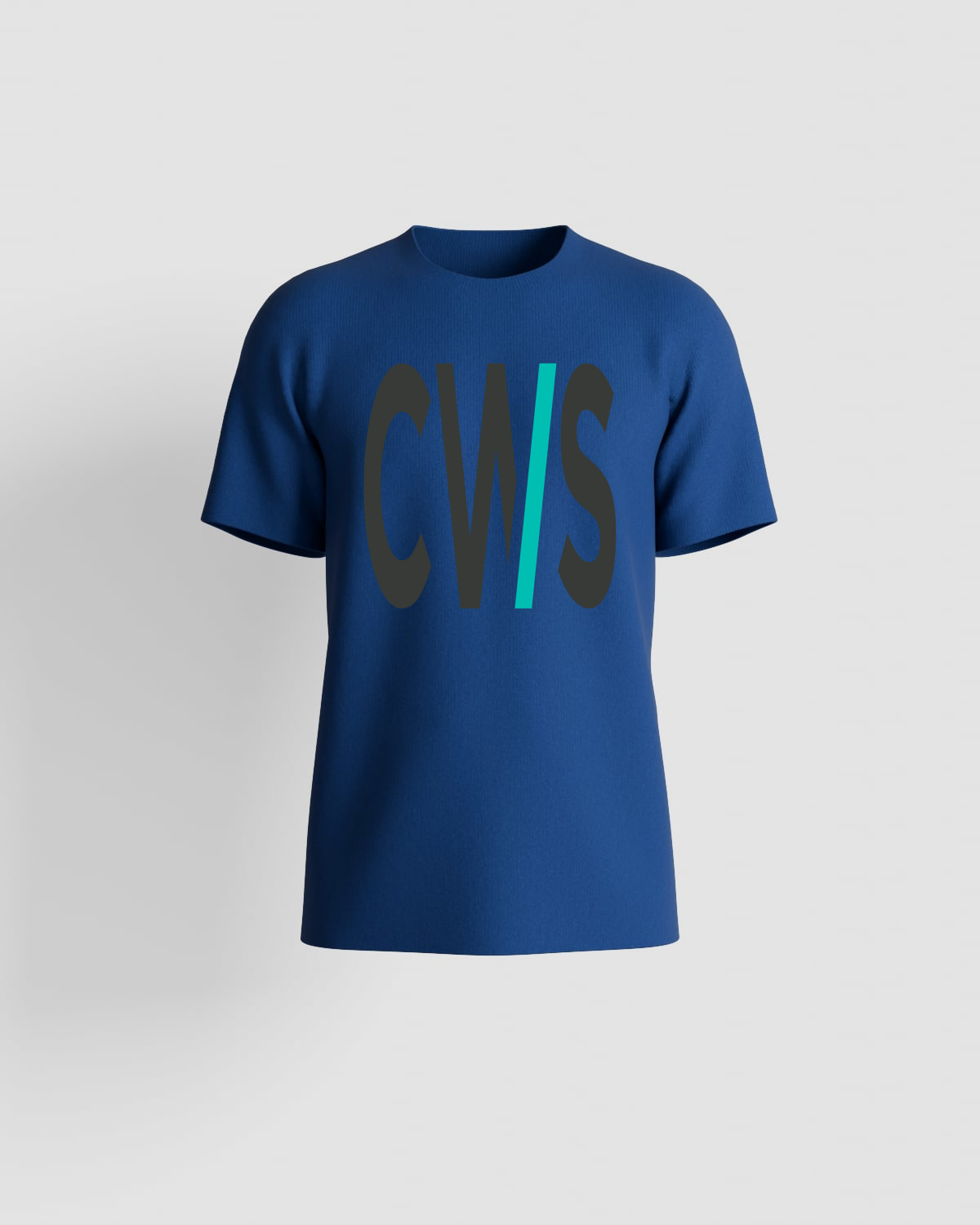 T-shirt blu con stampa grafica vivace 59