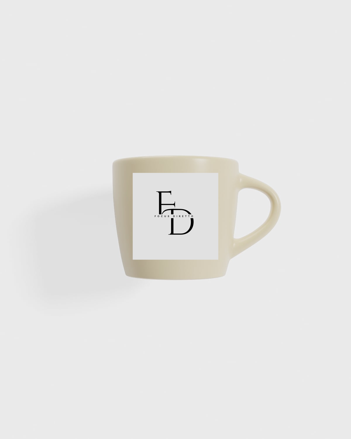 Tazza in ceramica bianca con esterno opaco, interno lucido 59