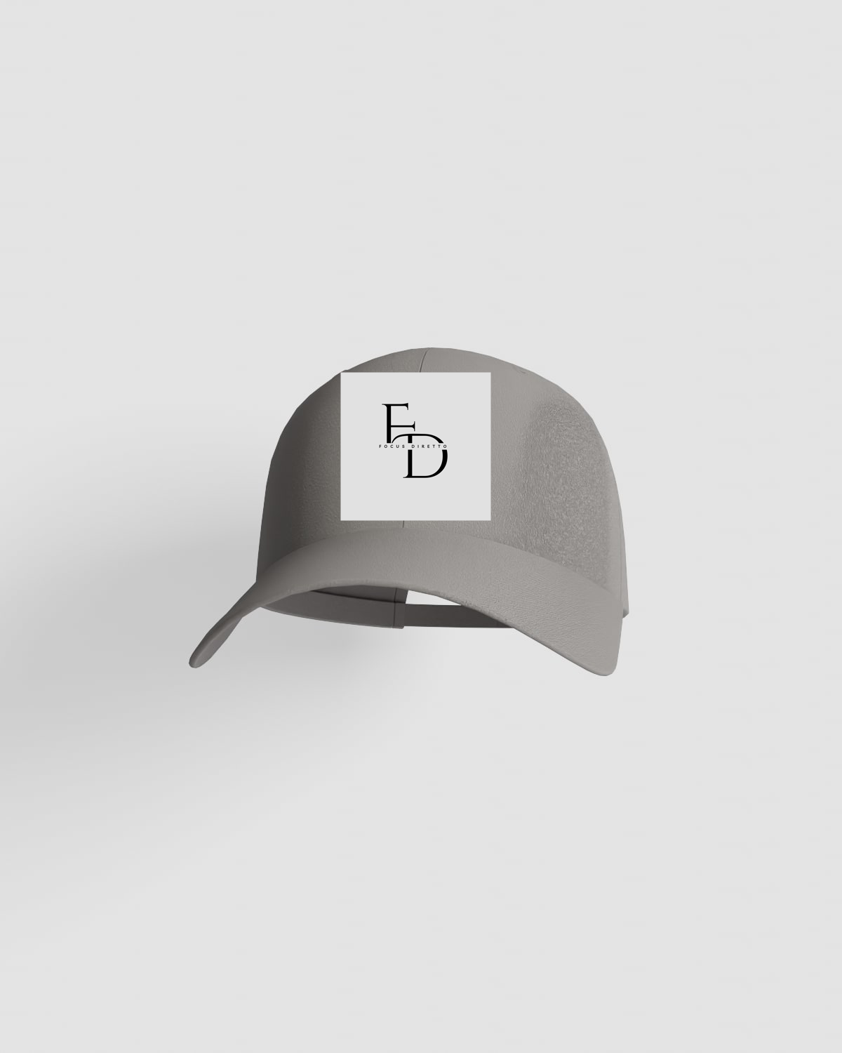 Cappellino 5 pannelli grigio con chiusura a velcro 59