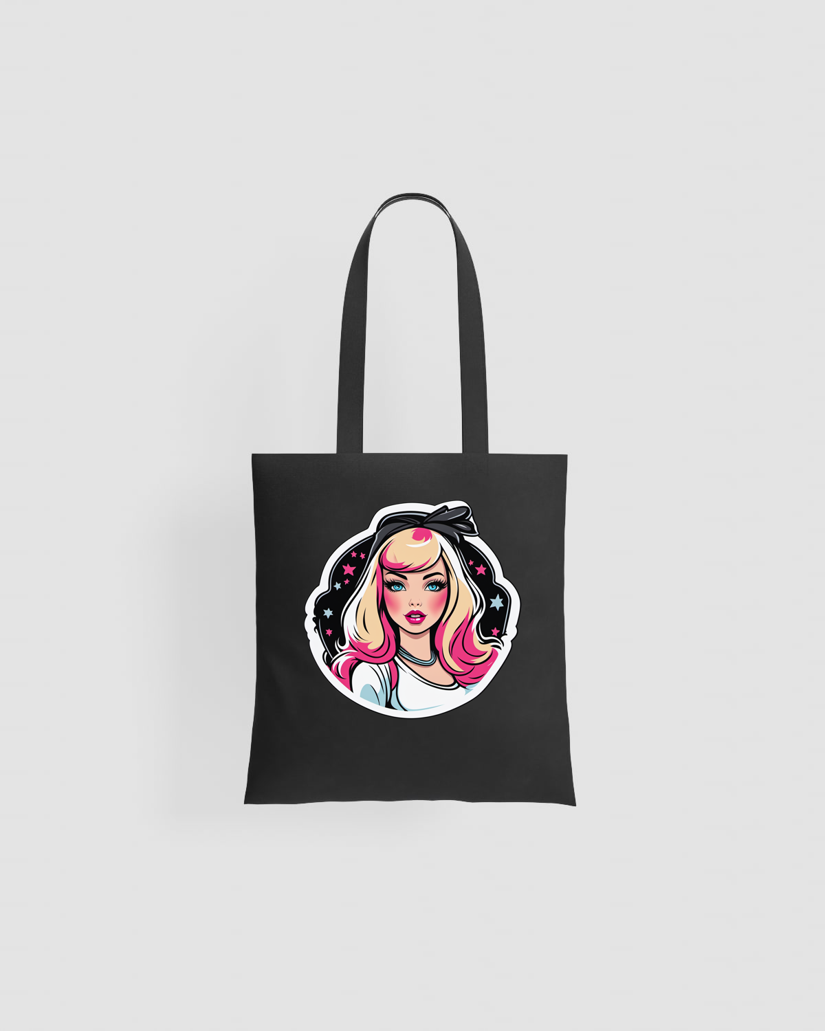 Tote Bag di cotone personalizzabile con manici lunghi
