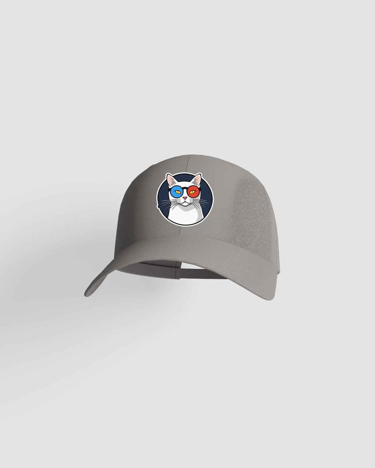 Cappellino grigio a 5 pannelli con chiusura a velcro 59
