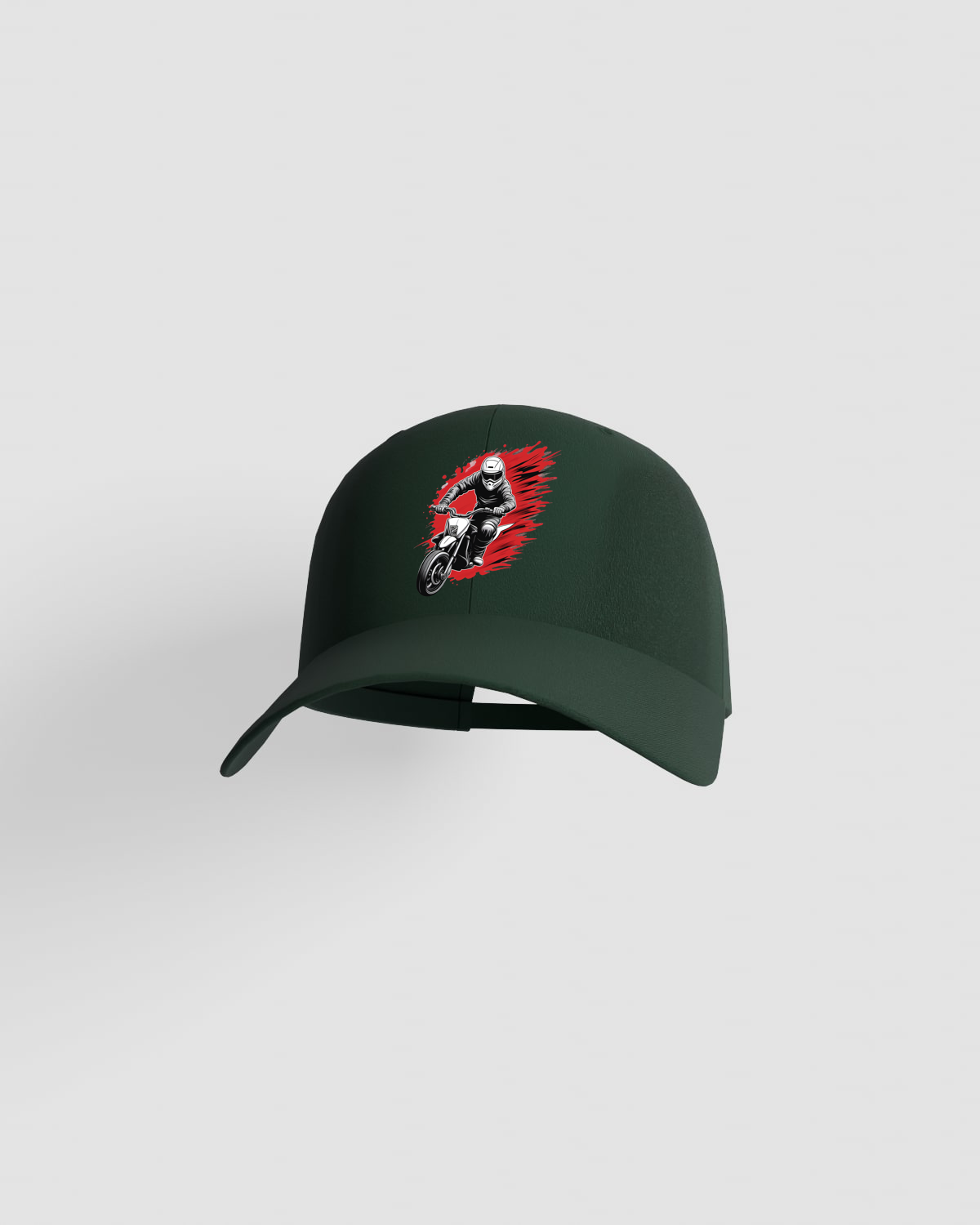 Cappellino verde a 5 pannelli in cotone con velcro 59