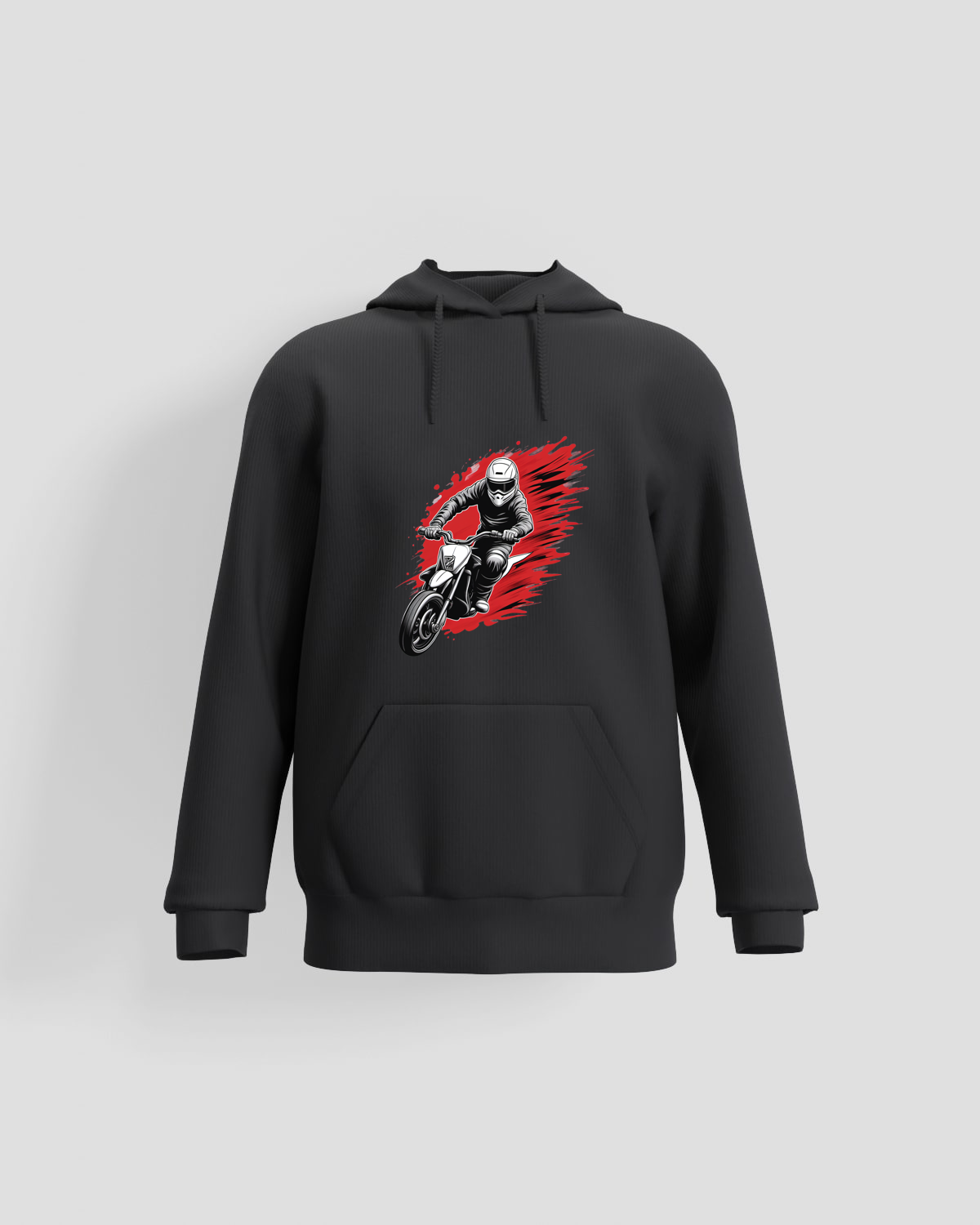 Felpe Unisex Pronta per stampa Nero 3 fili 59