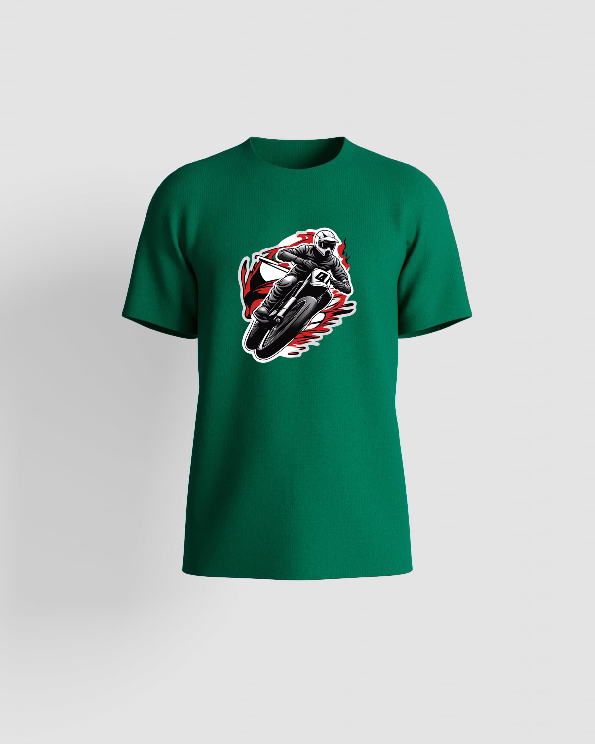 Maglietta verde con stampa unica 59
